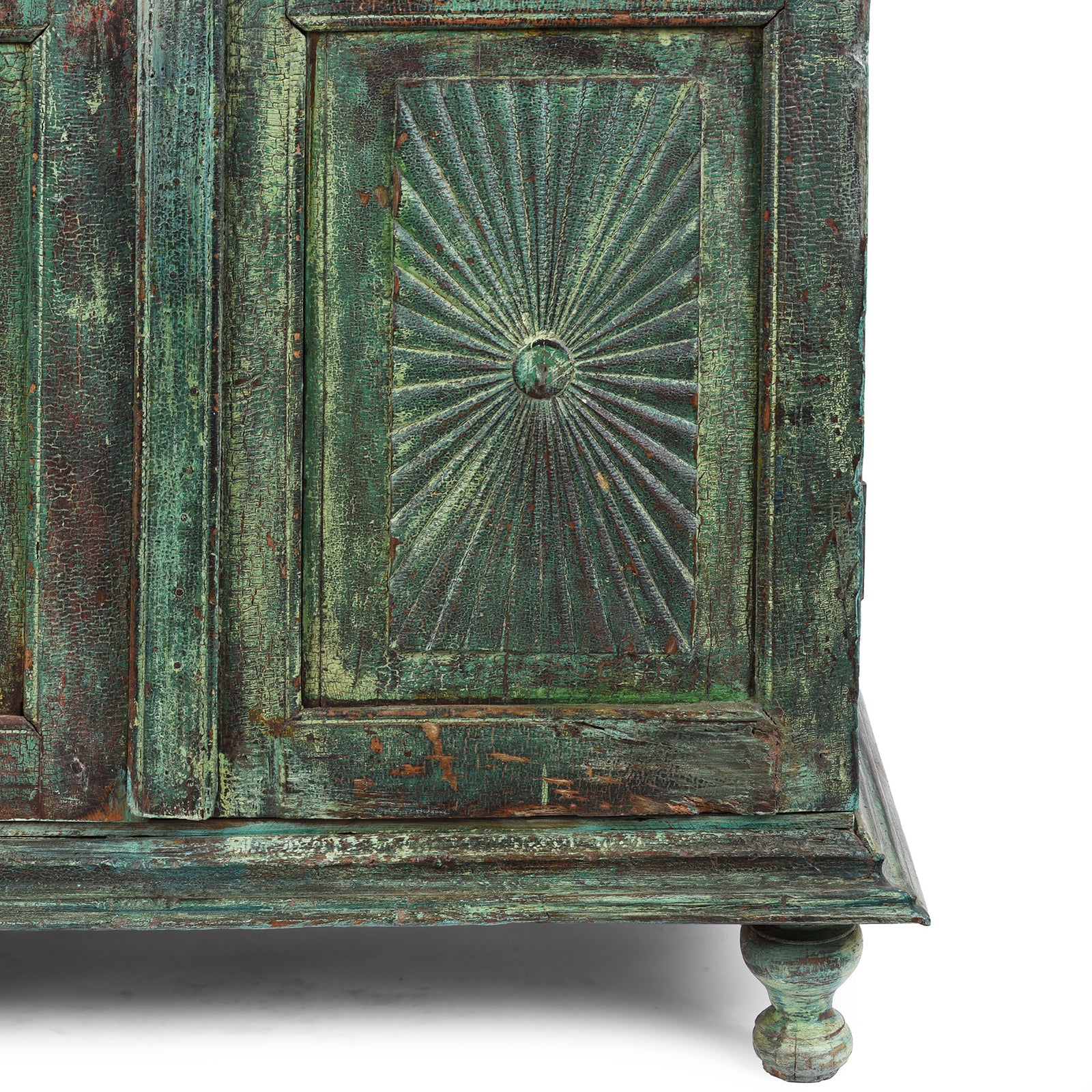 Indian Almirah Cabinet With Sunburst Panels - 19th Century - Image 6