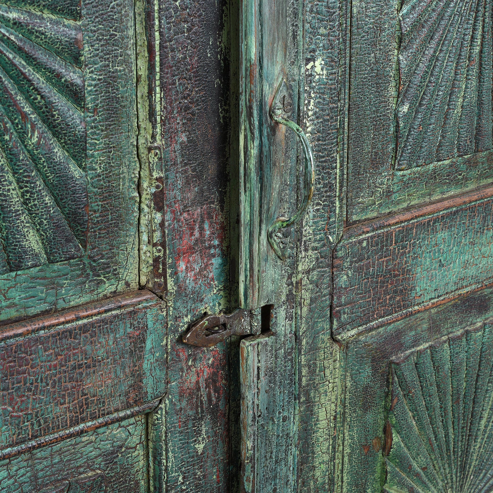 Indian Almirah Cabinet With Sunburst Panels - 19th Century - Image 8