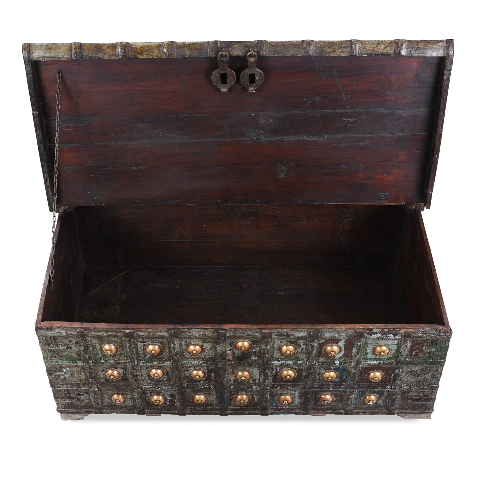 Painted Coffee Table Chest From Gujurat - 19th Century - Image 2