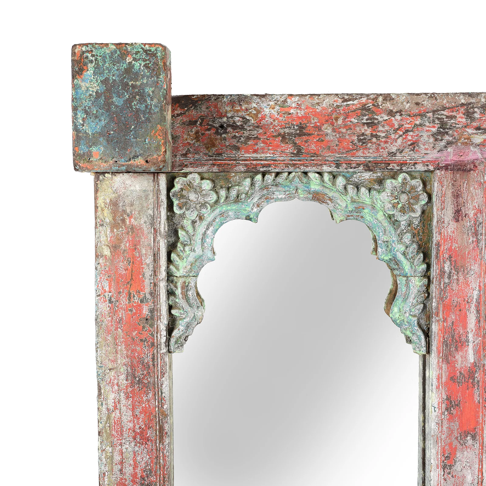 Painted Indian Mirror - 19thC (72 x 148cm) - Image 2
