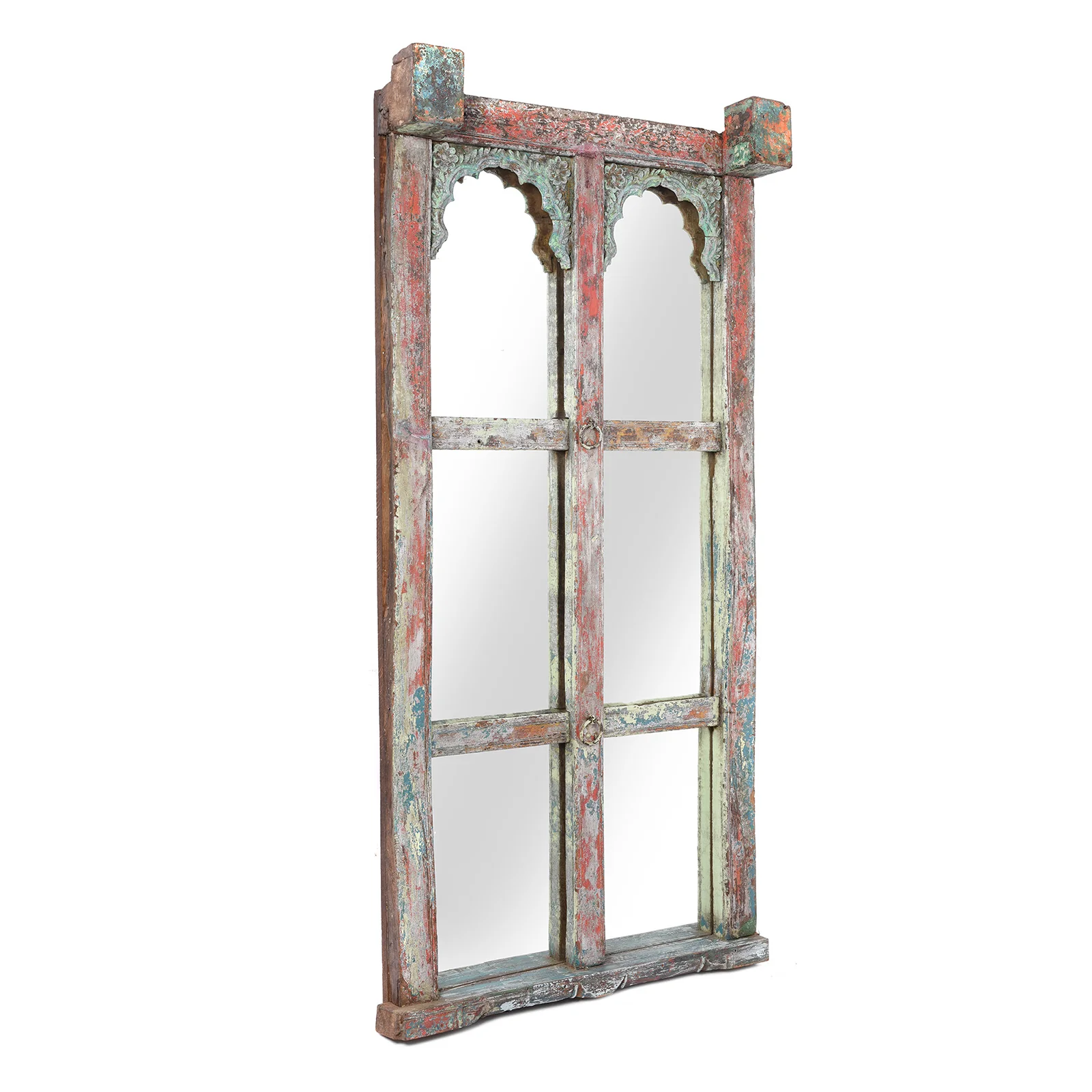 Painted Indian Mirror - 19thC (72 x 148cm) - Image 3
