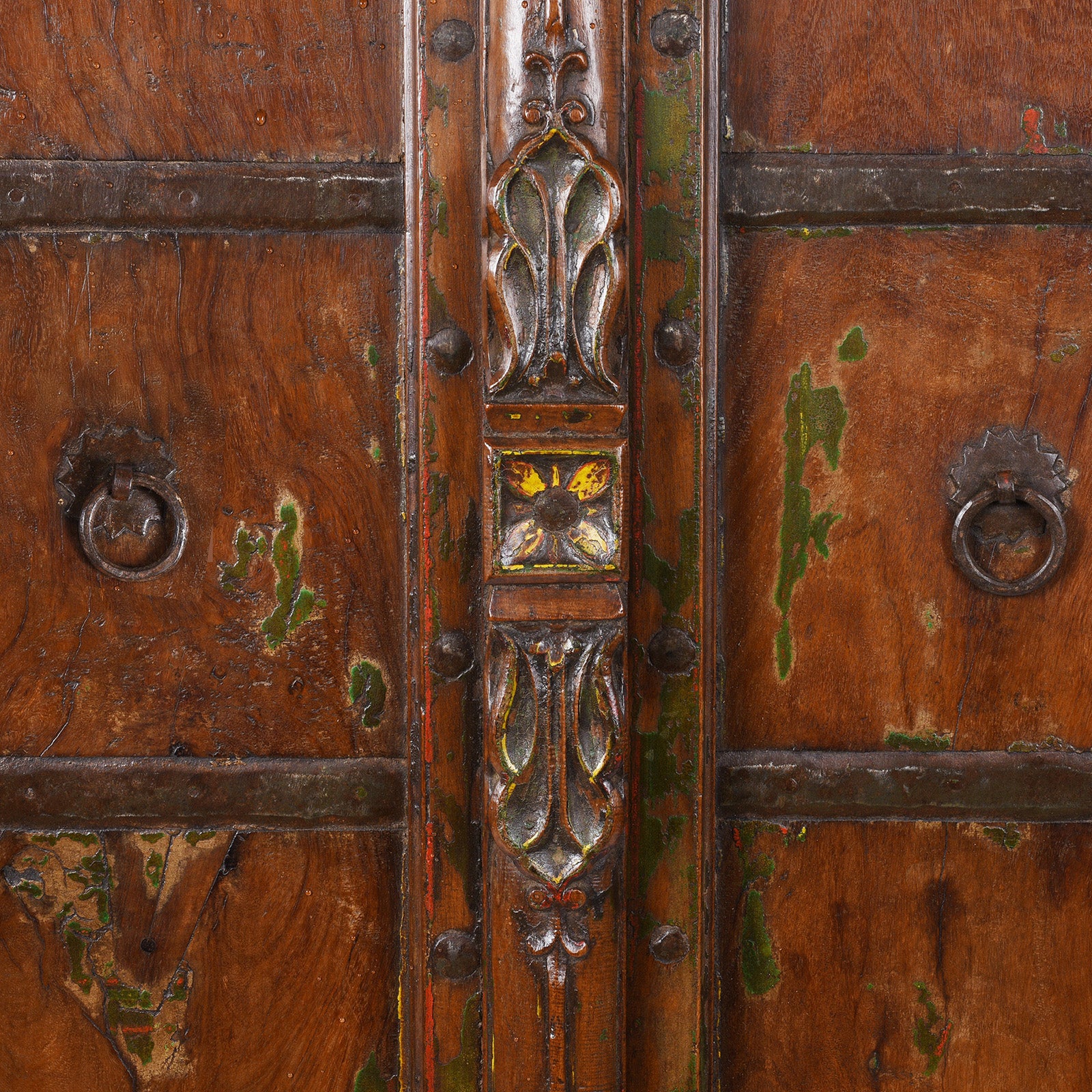 Painted Window Shutter From Bikaner - 19th Century - Image 3