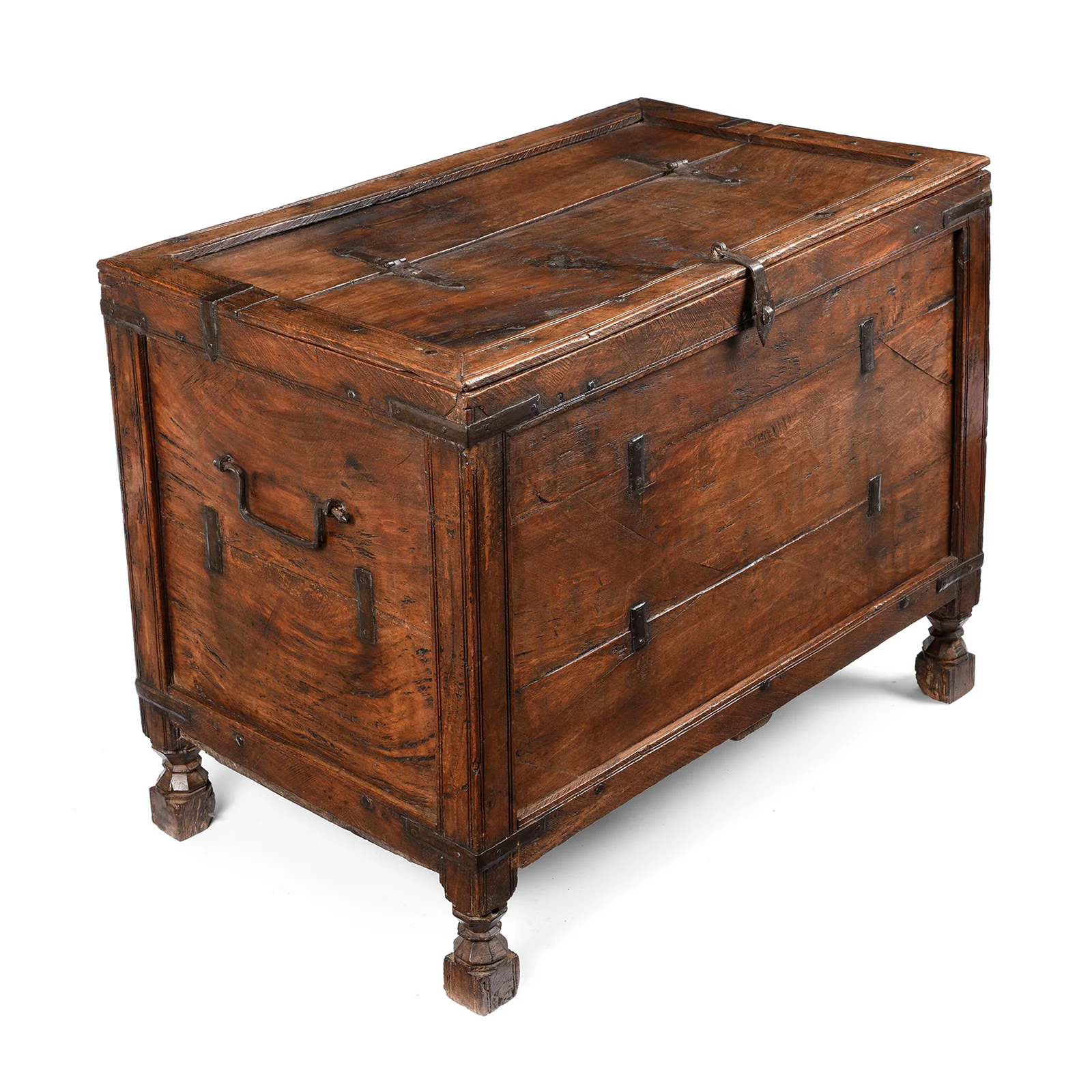 Roheda Wood Chest From Rajasthan - 19th Century - Image 3
