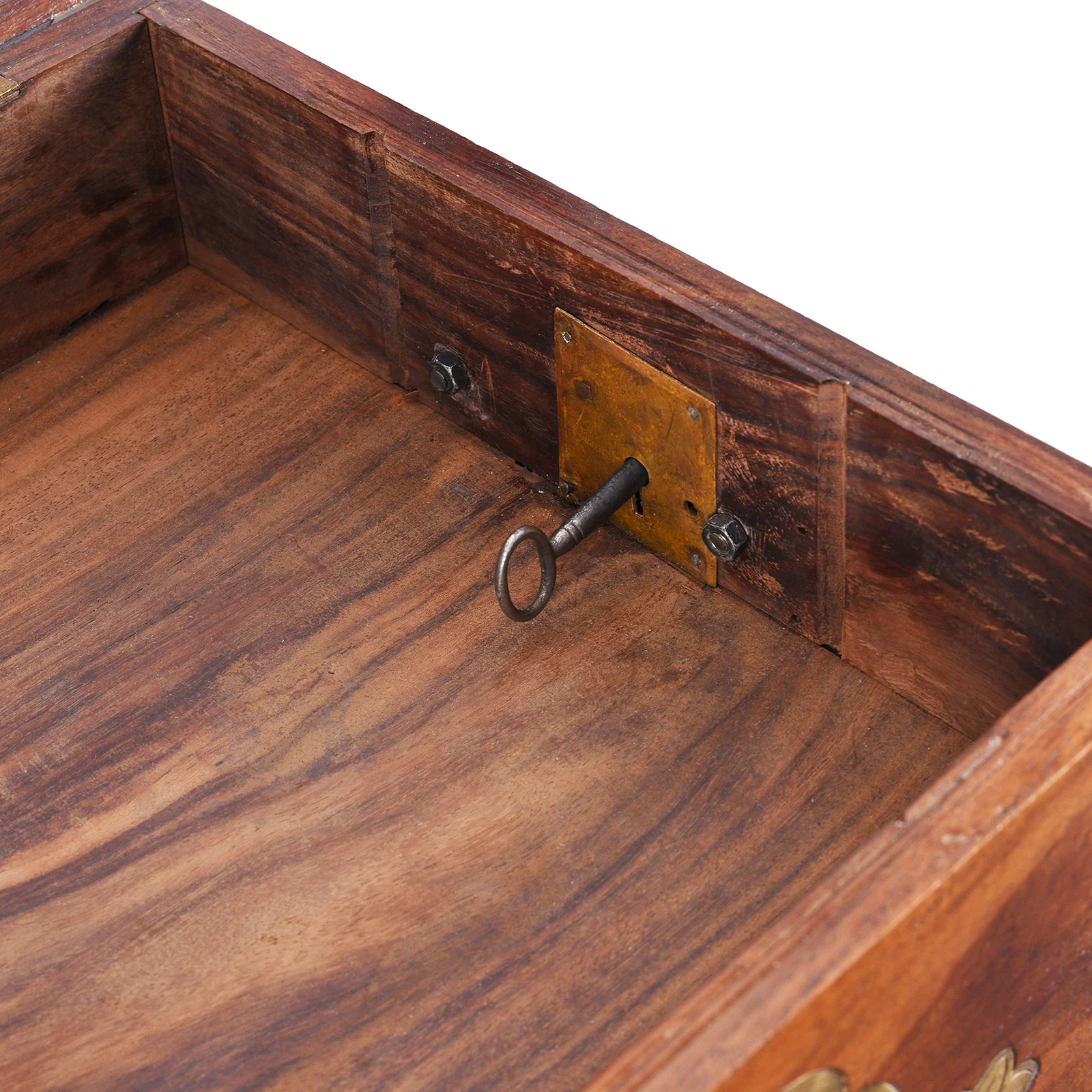 Brass Bound Rosewood Document Box From Lucknow - 19th Century - Image 5