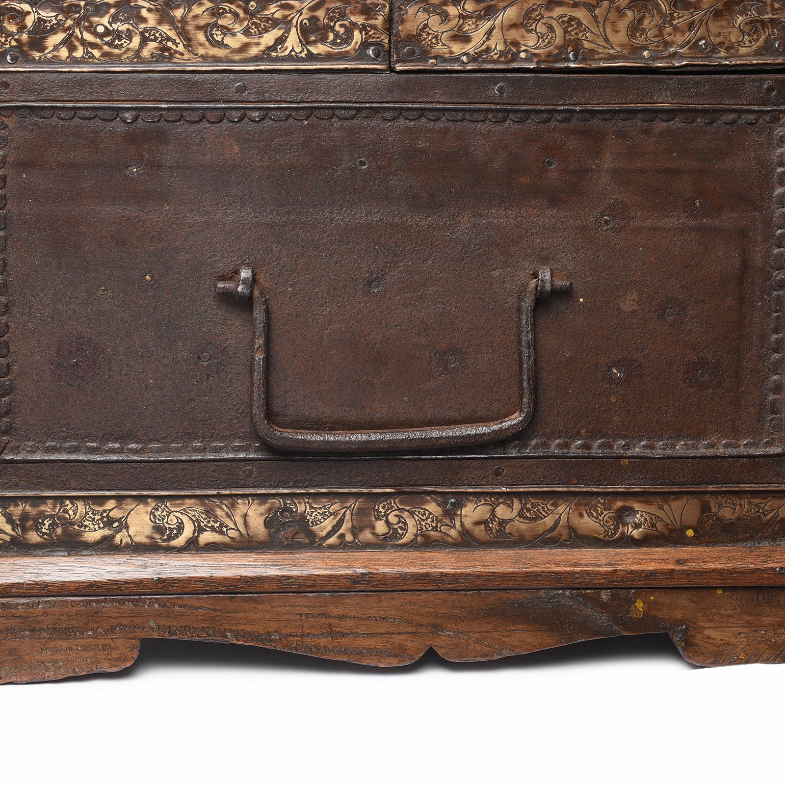 Brass & Iron Trousseau Box From Shekhawati - 19th Century - Image 6