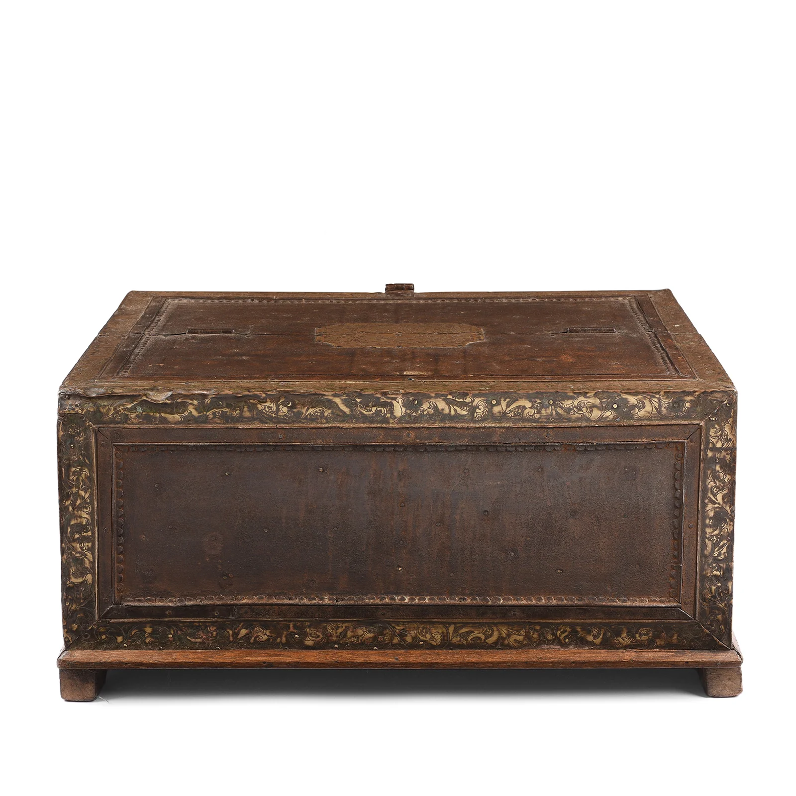 Brass & Iron Trousseau Box From Shekhawati - 19th Century - Image 8