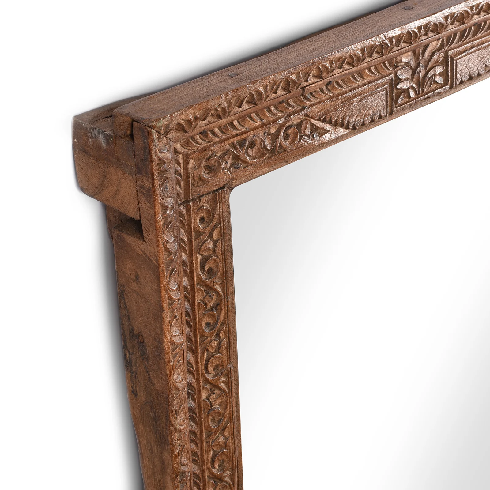 Mirror Made From An Old Shekhawati Window - 19thC (62 x 102cm) - Image 3