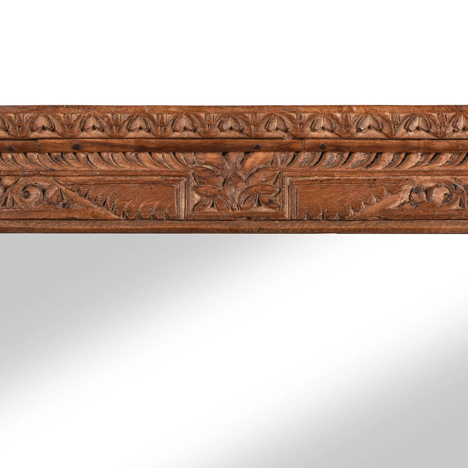 Mirror Made From An Old Shekhawati Window - 19thC (62 x 102cm) - Image 4