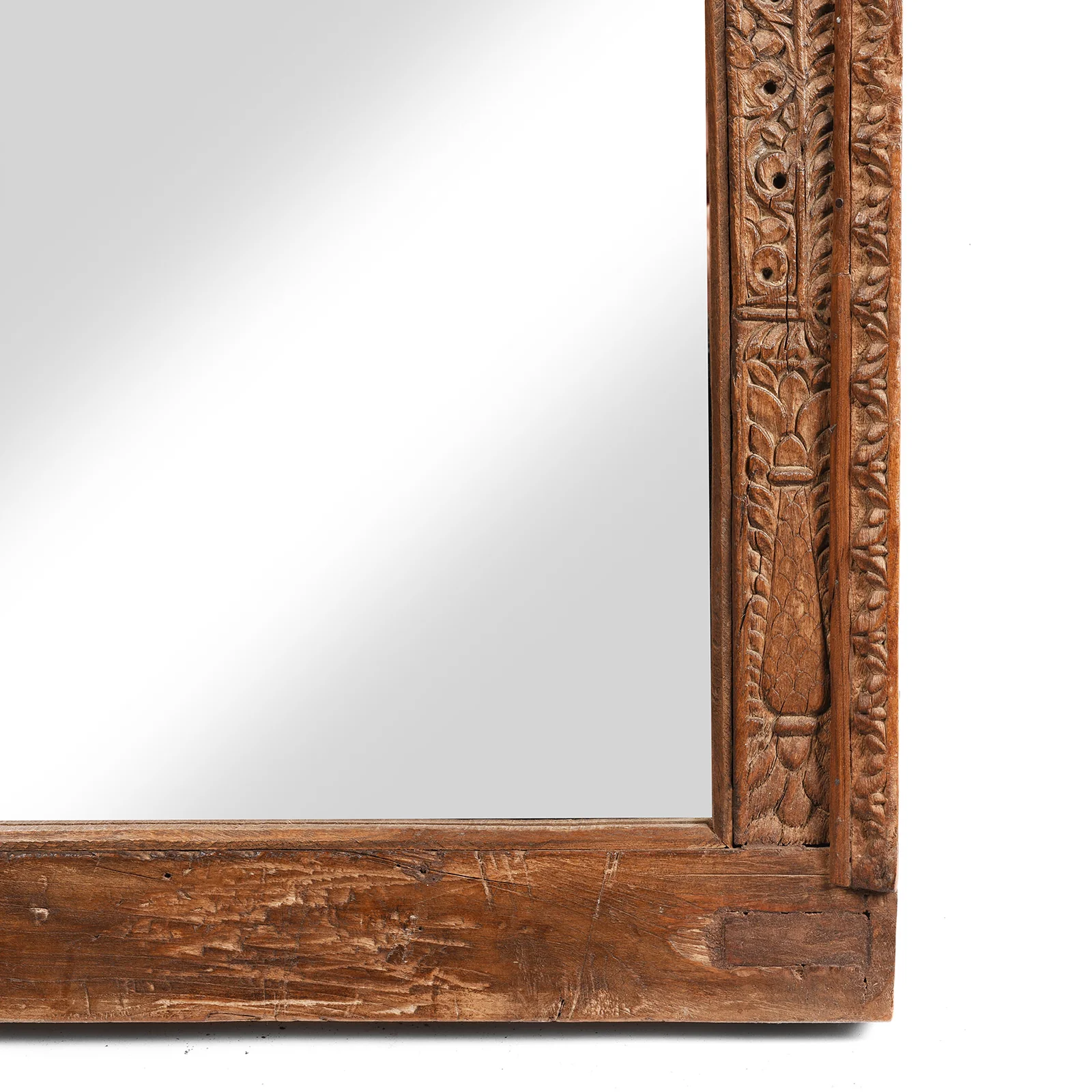 Mirror Made From An Old Shekhawati Window - 19thC (62 x 102cm) - Image 5
