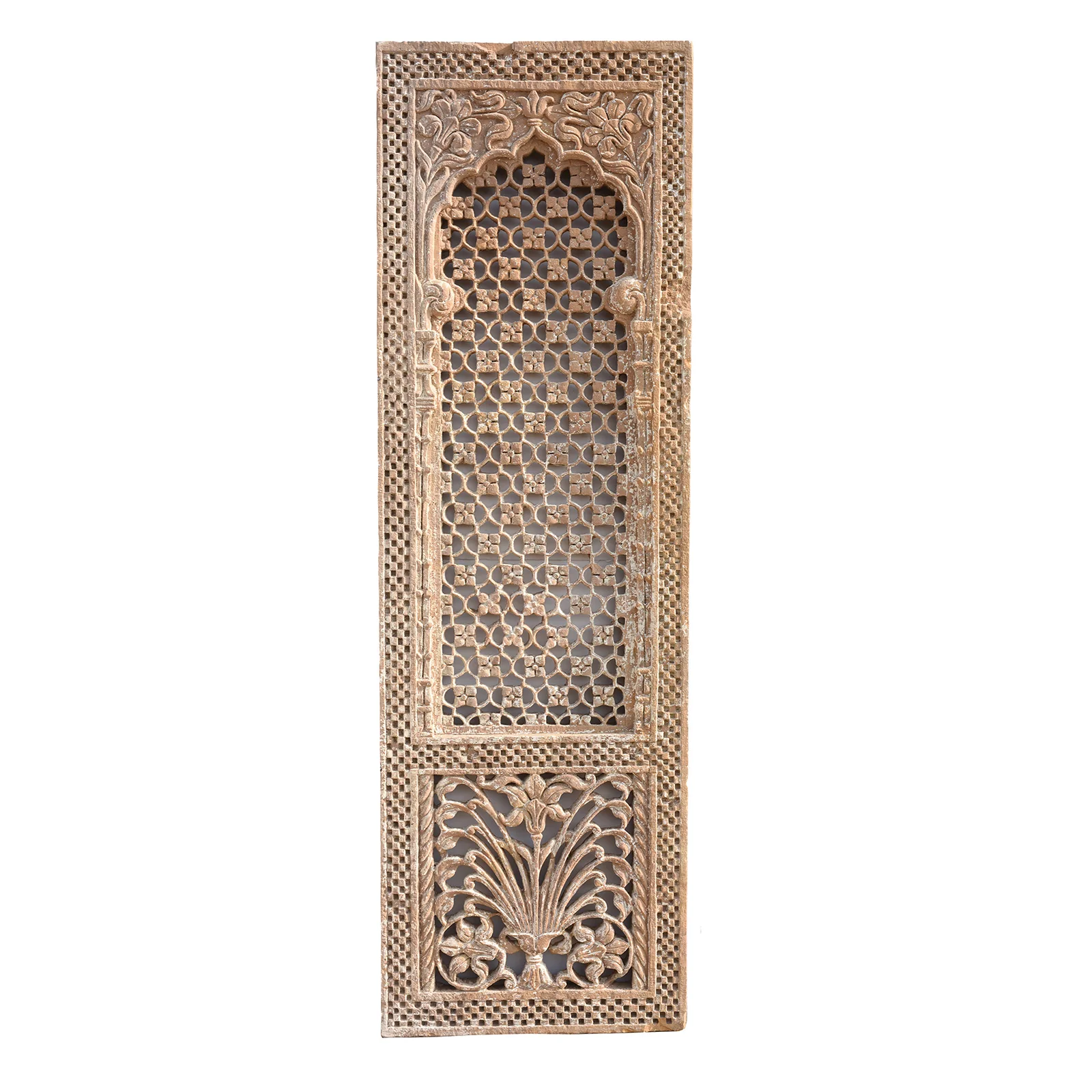 Old Stone Jali Panel From Rajasthan - 18thC