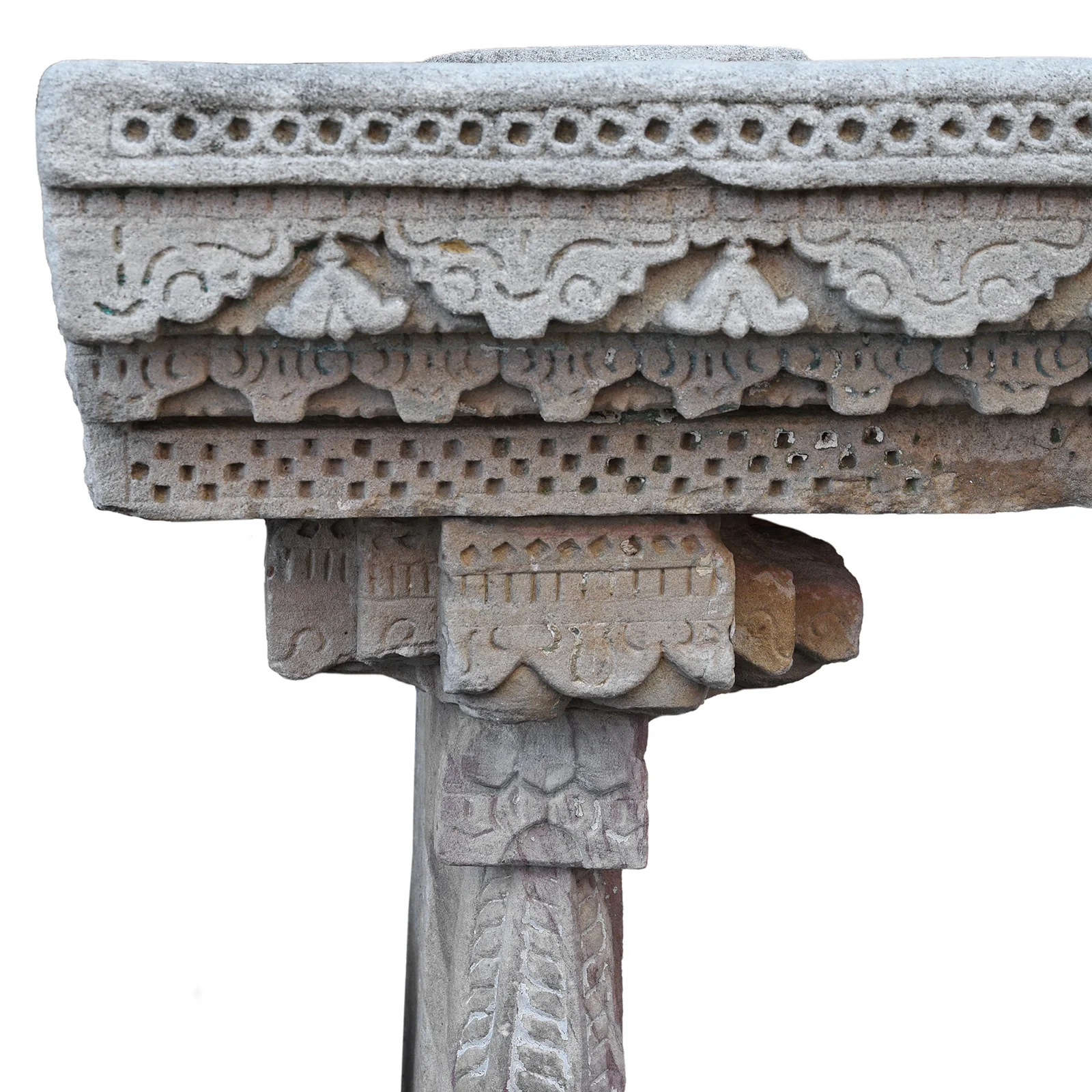 Carved Stone Water Pot Stand (Parinda) - 19th Century - Image 2