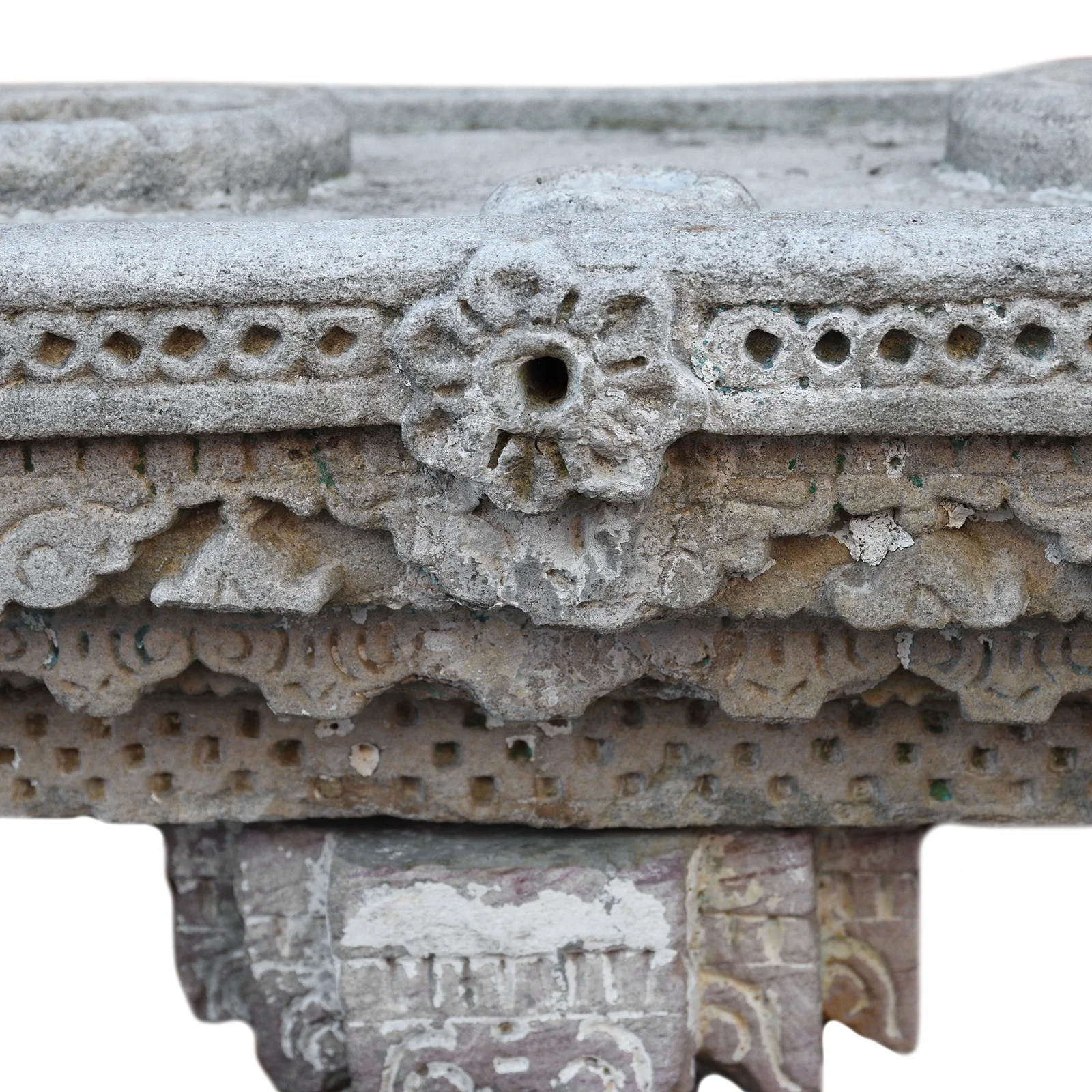 Carved Stone Water Pot Stand (Parinda) - 19th Century - Image 6