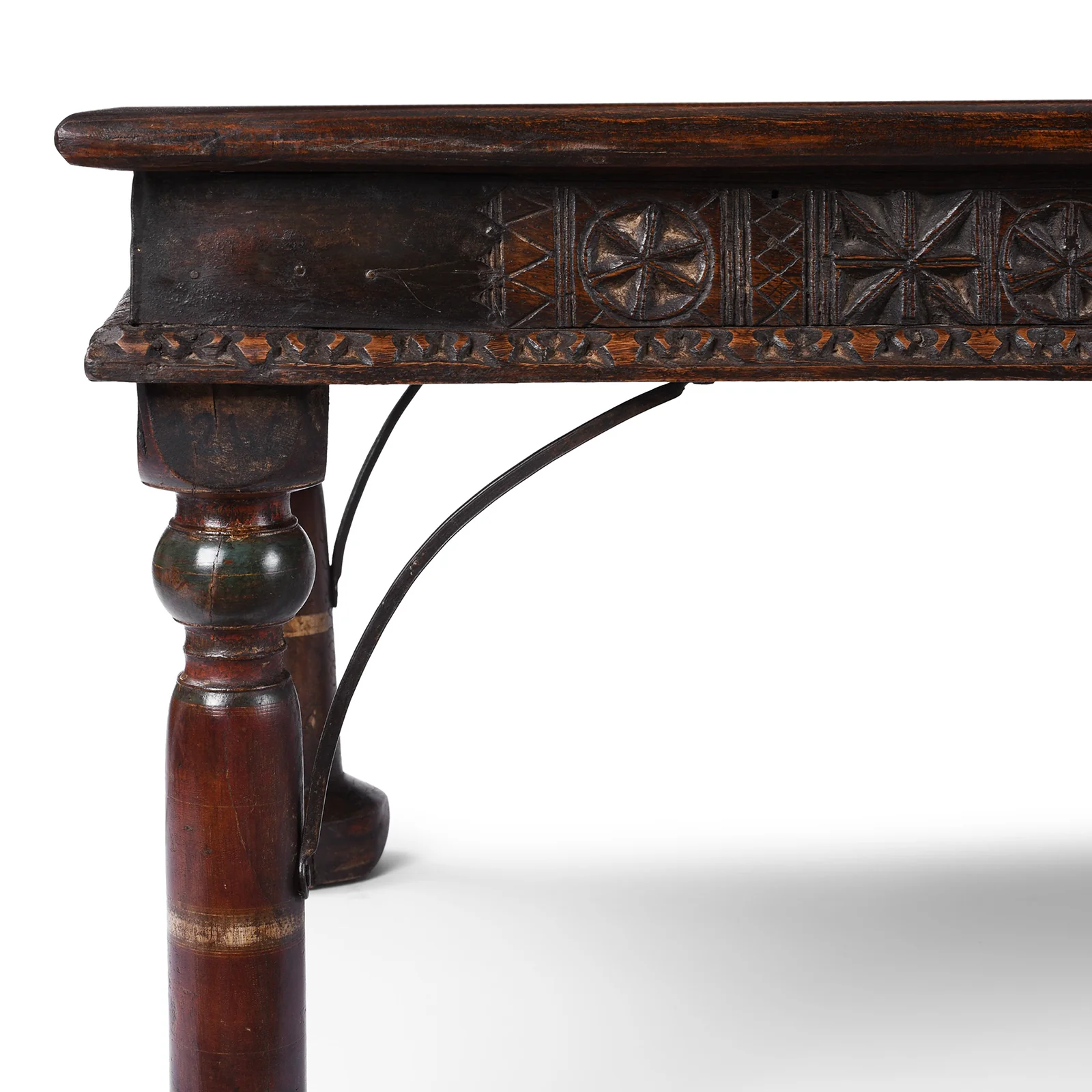 Takhat Table With Lacquer Legs - Image 3