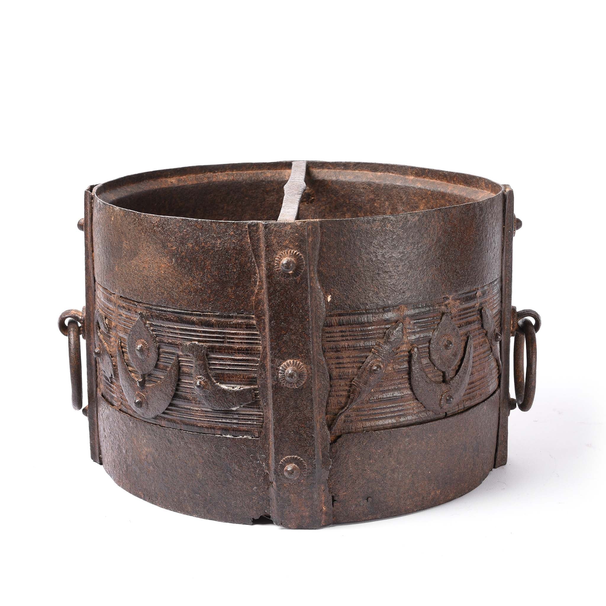Iron Bound Grain Measure South India - 19thC - Image 3