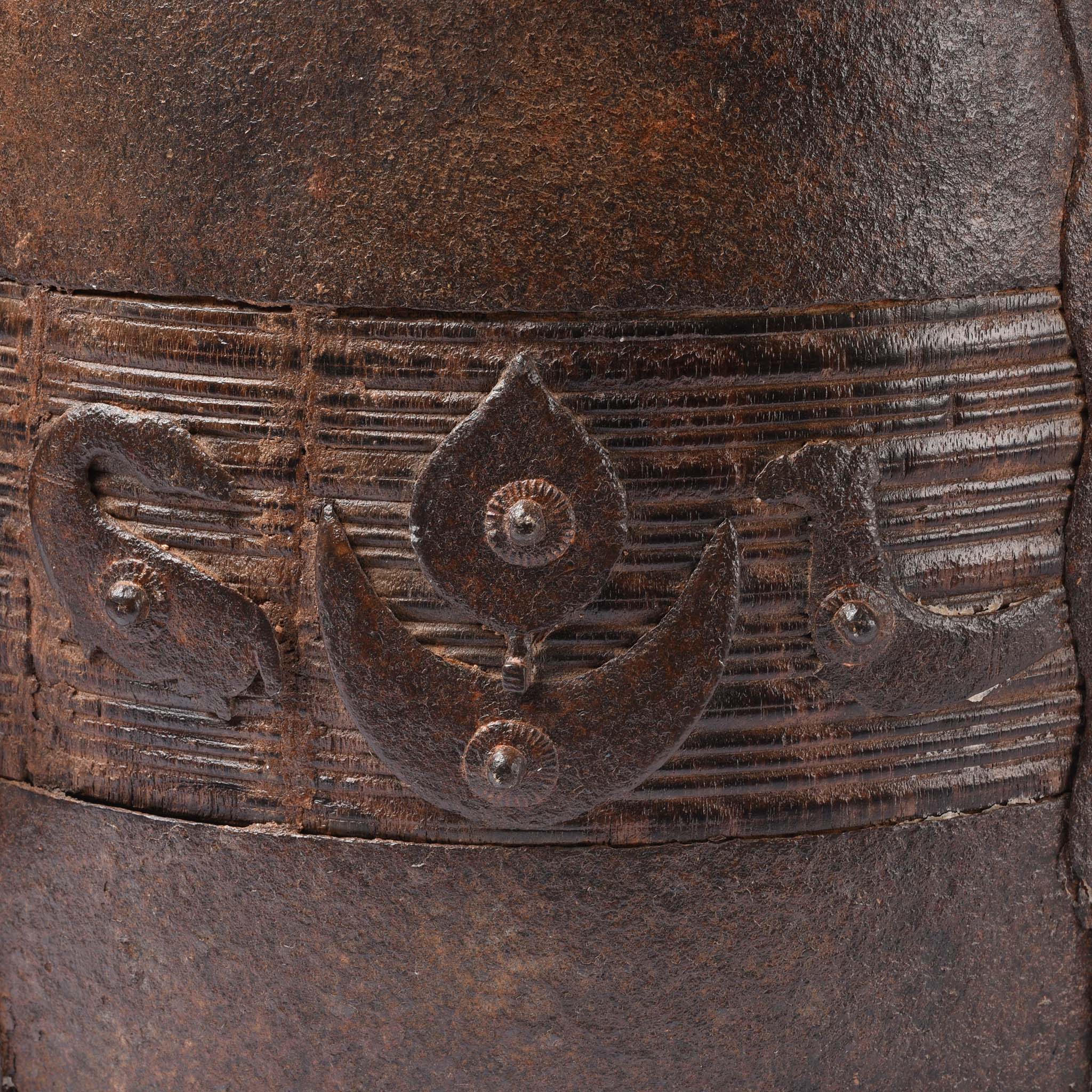 Iron Bound Grain Measure South India - 19thC - Image 4