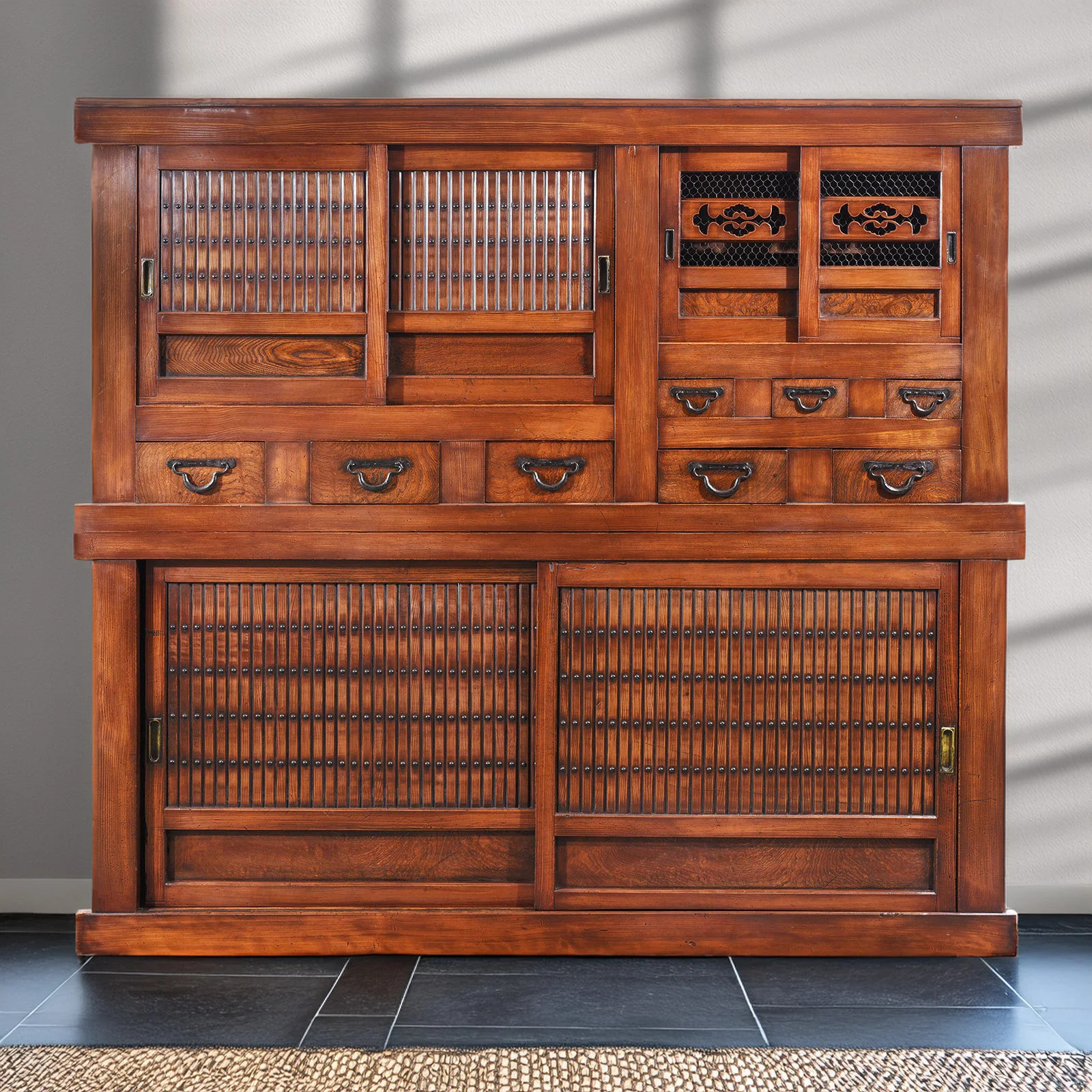 Japanese Mizuya Dansu Kitchen Cabinet - Late Edo Period (19th century)