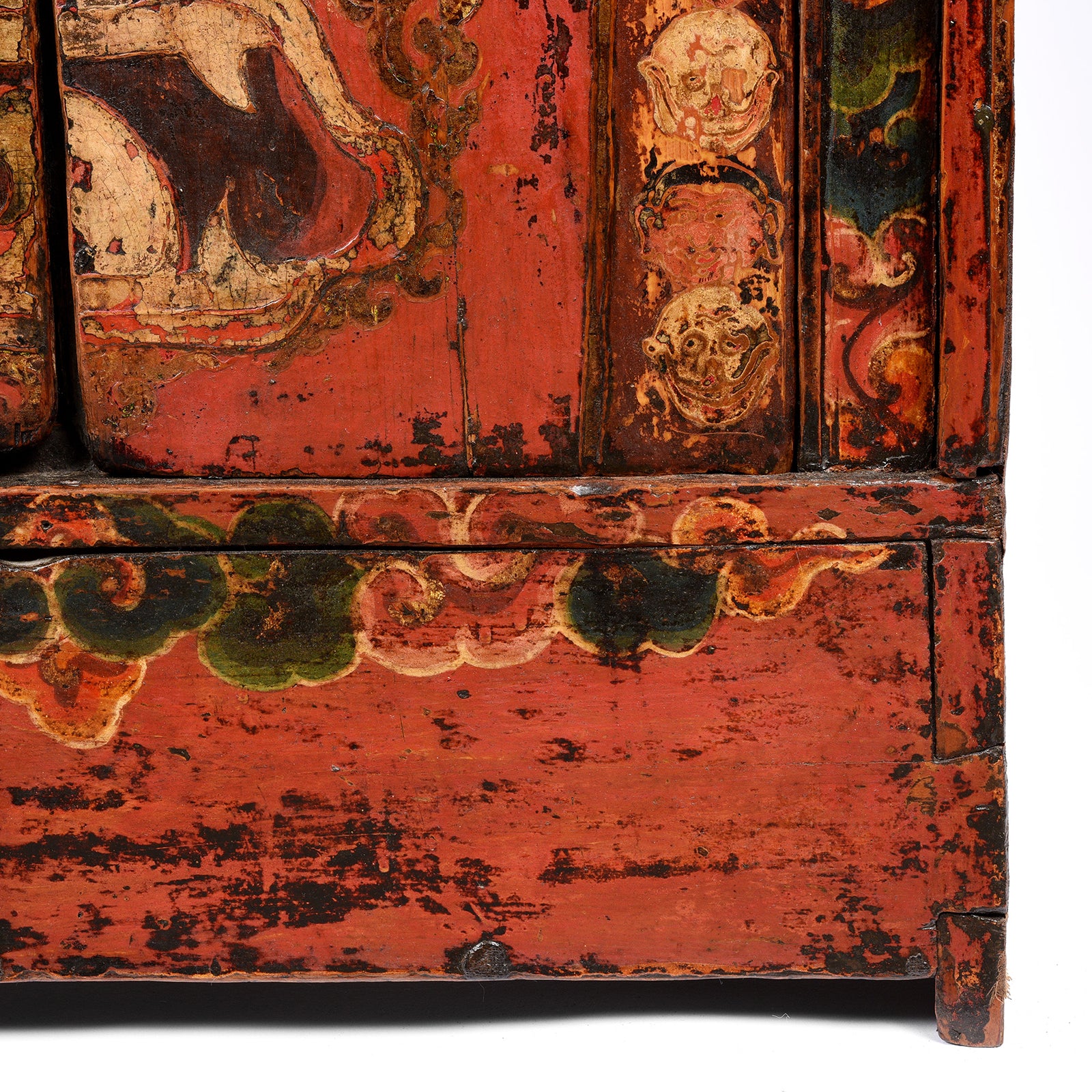 Painted Tibetan Mahakala Torgam Cabinet - 18thC - Image 10