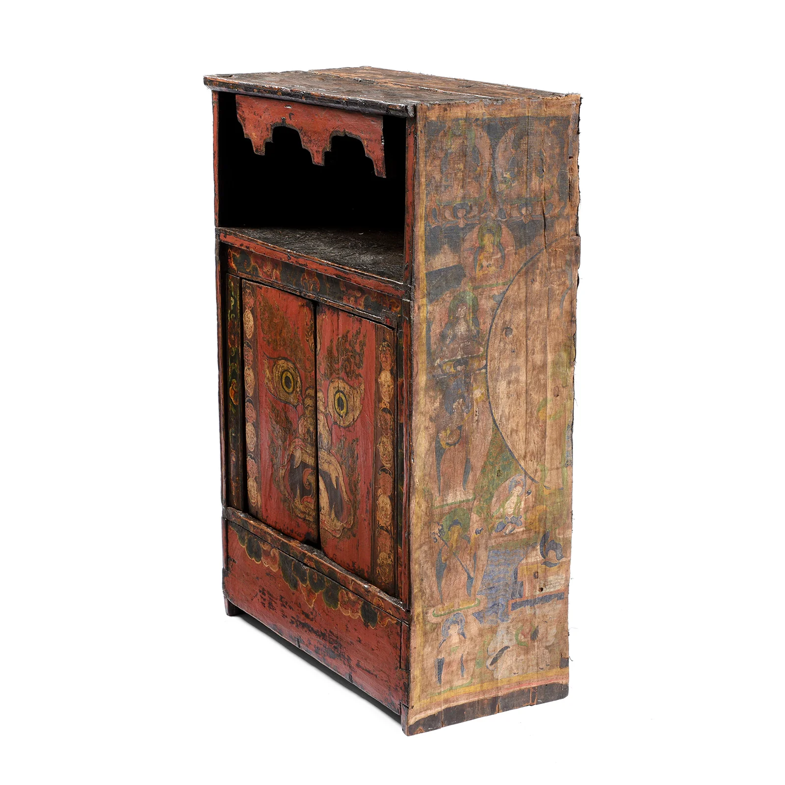 Painted Tibetan Mahakala Torgam Cabinet - 18thC - Image 4