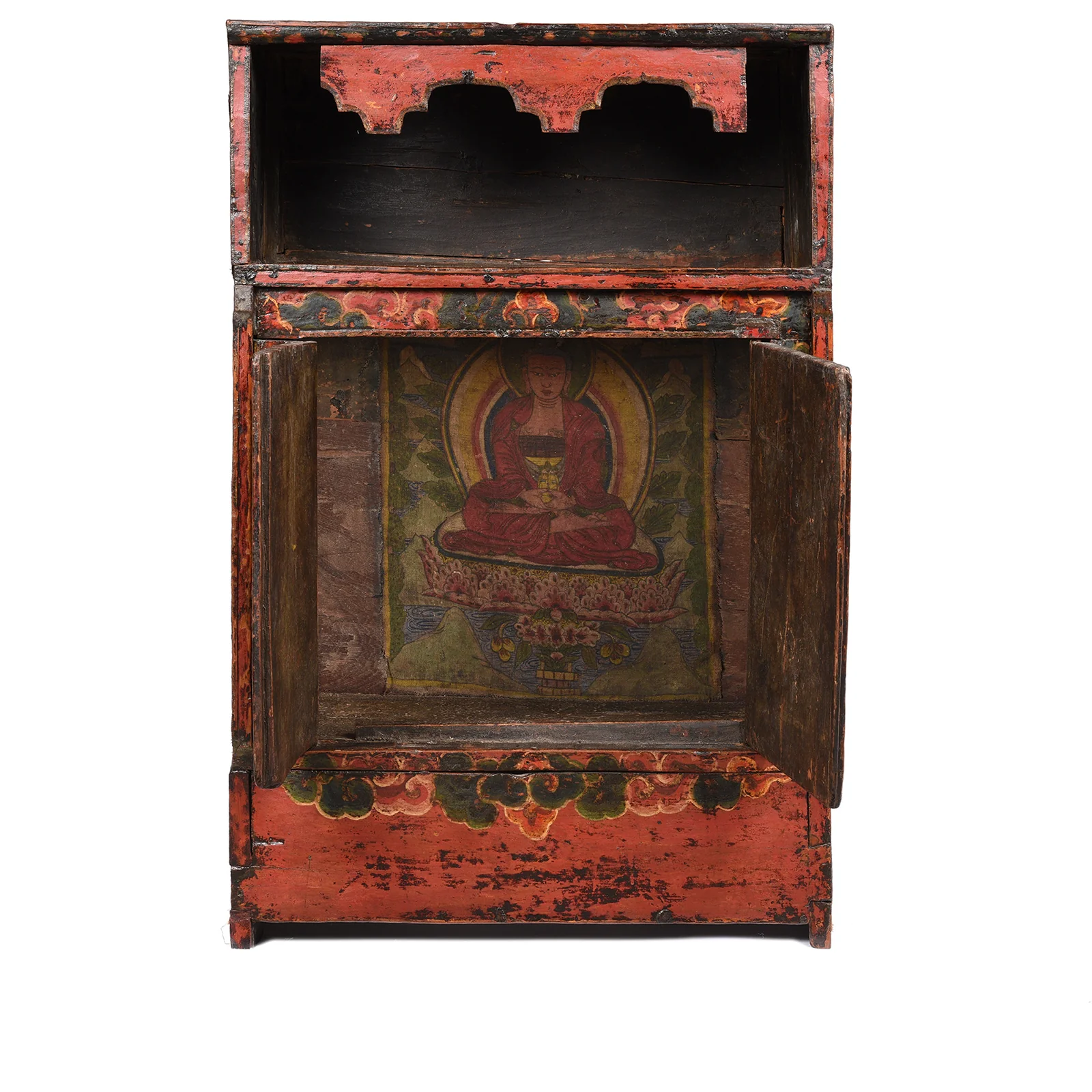 Painted Tibetan Mahakala Torgam Cabinet - 18thC - Image 5