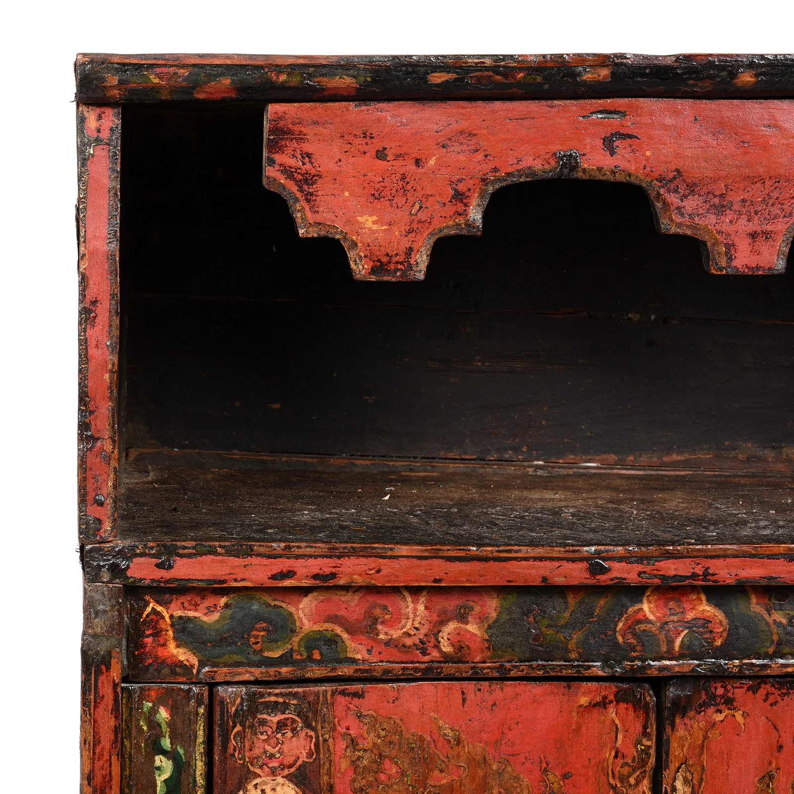 Painted Tibetan Mahakala Torgam Cabinet - 18thC - Image 9
