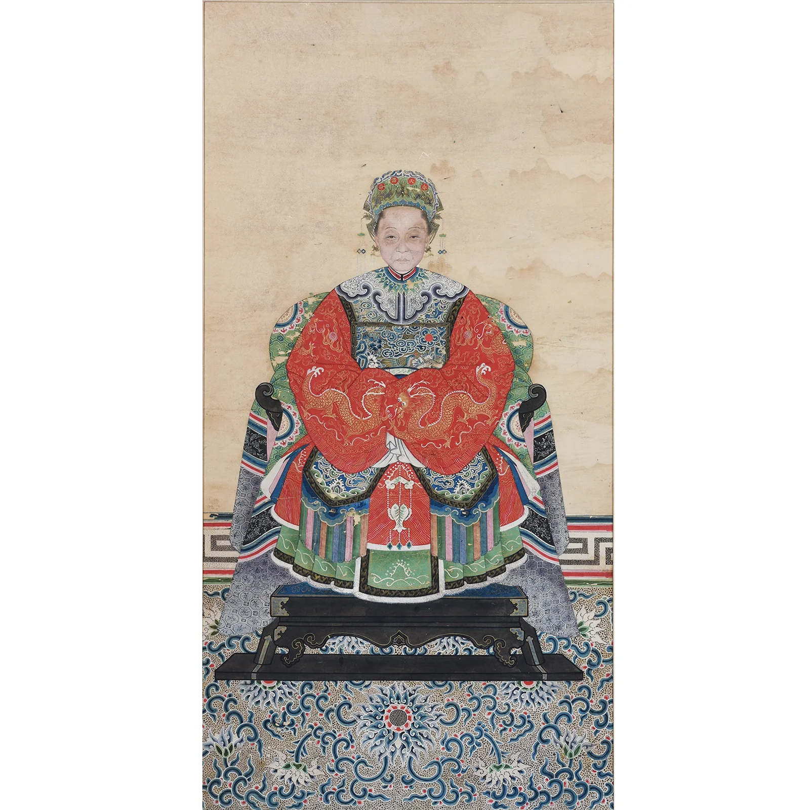 Ancestor Painting - Watercolour on Paper - 19th Century - Image 3
