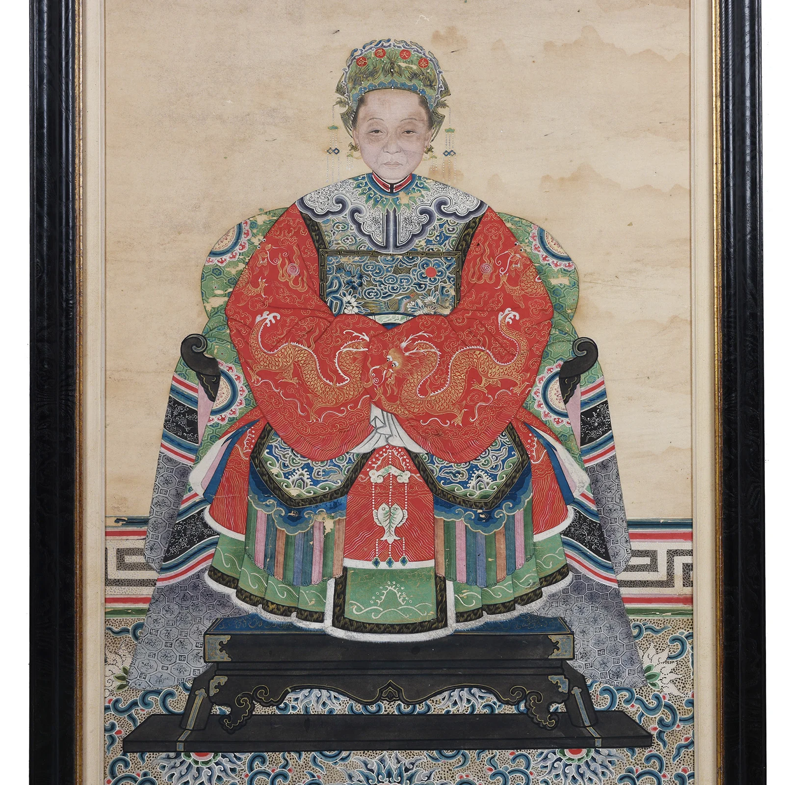 Ancestor Painting - Watercolour on Paper - 19th Century - Image 4
