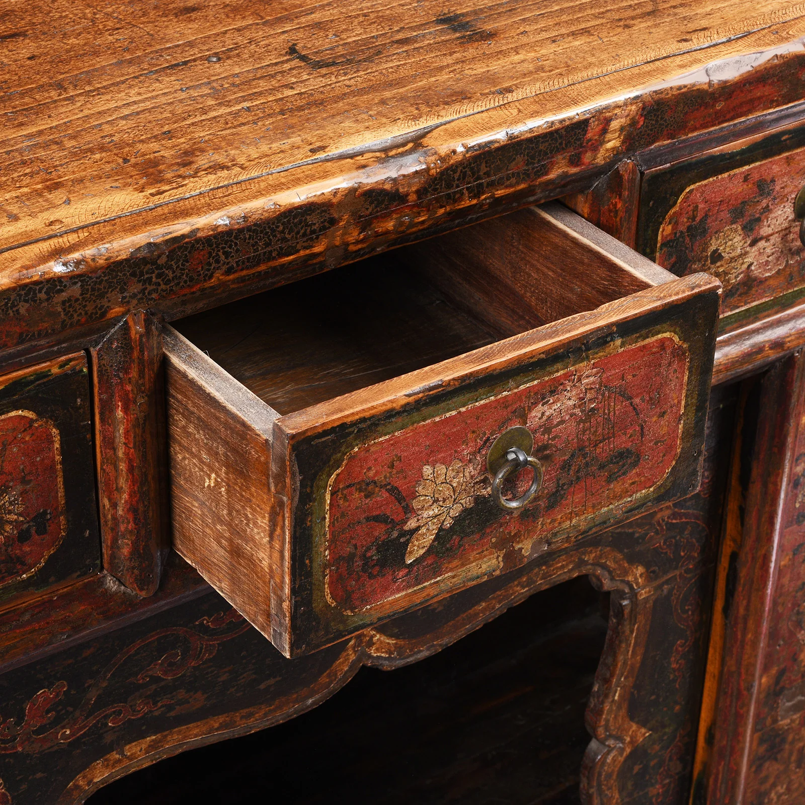 Painted Mongolian Sideboard - 19thC - Image 9