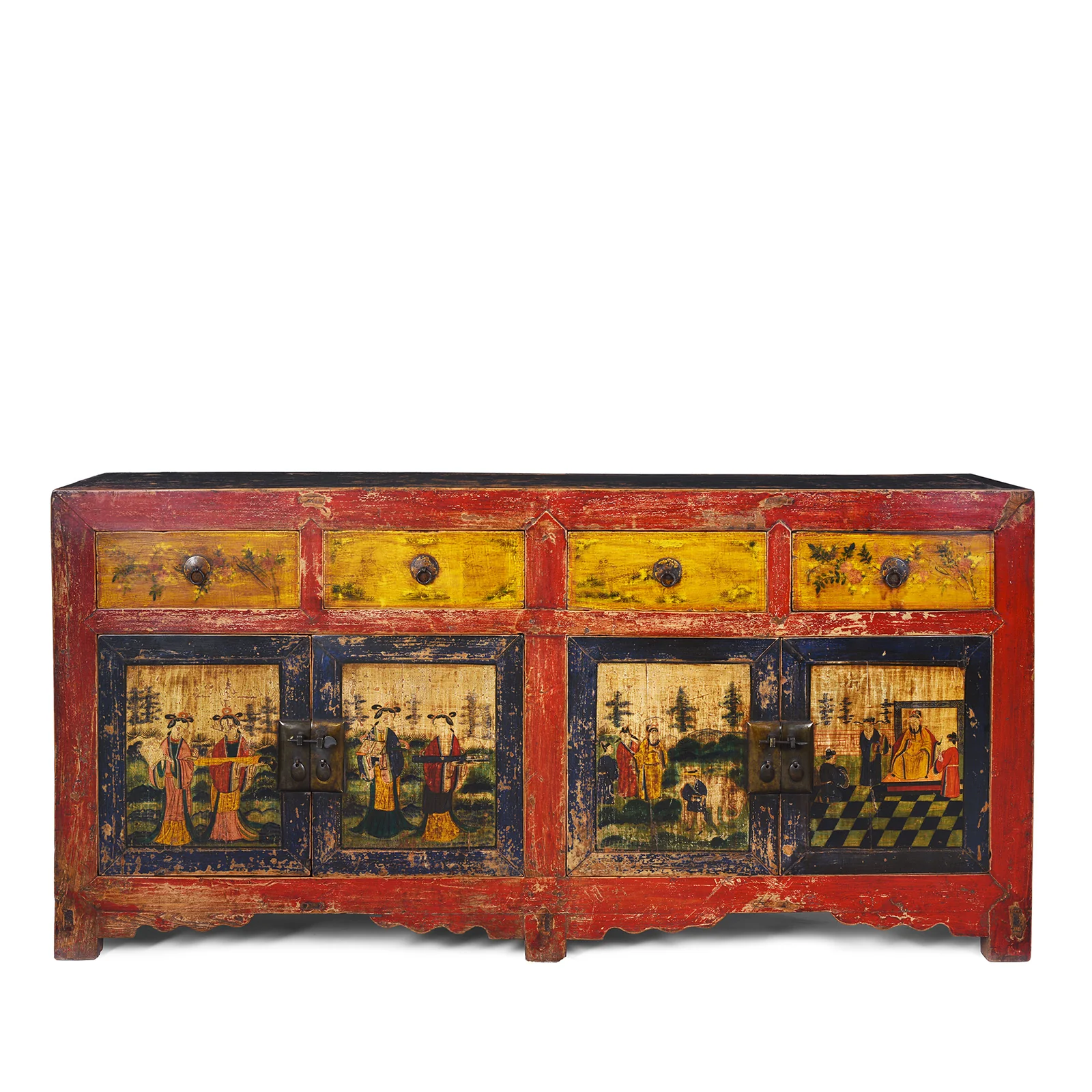 Painted Sideboard From Mongolia - 19th Century - Image 2