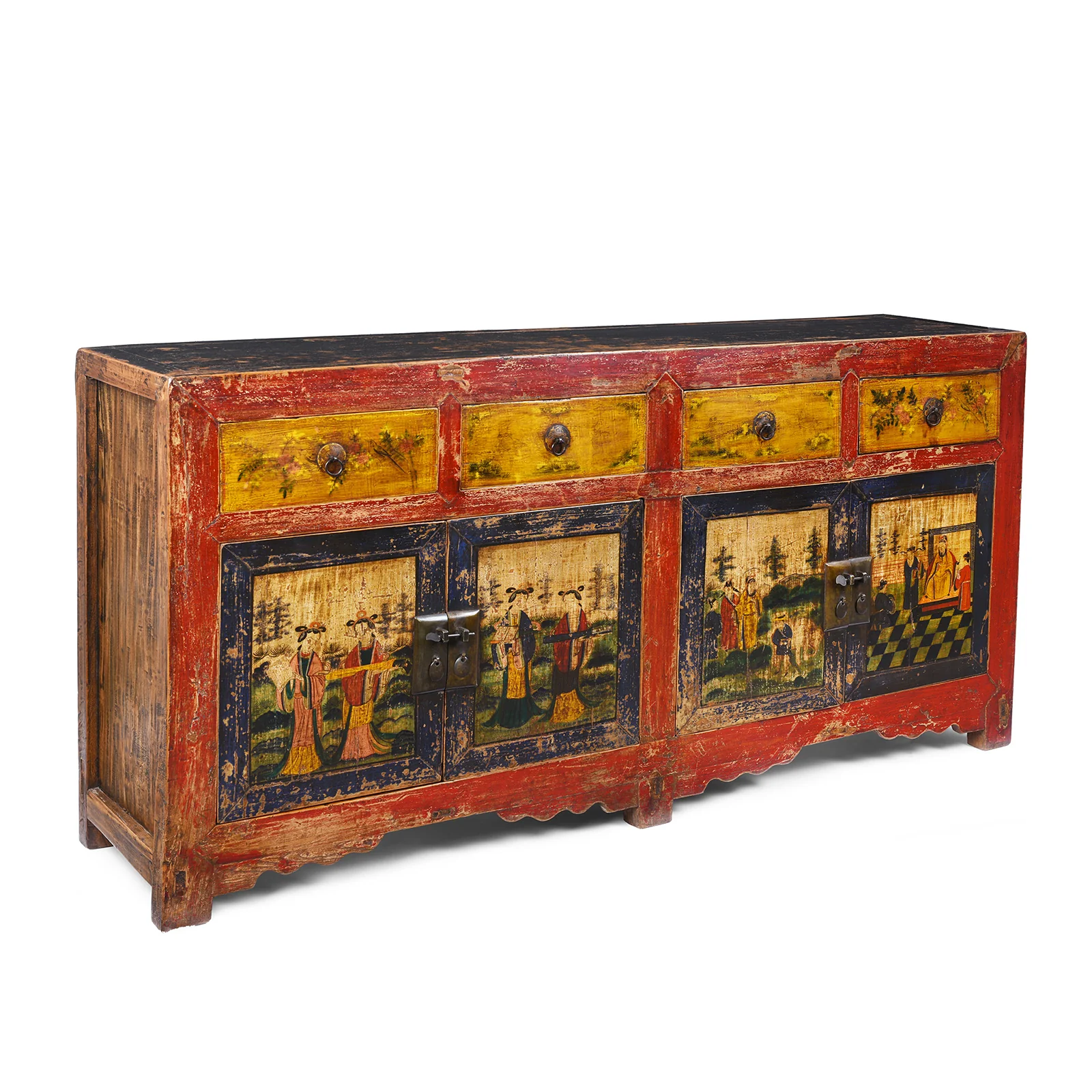 Painted Sideboard From Mongolia - 19th Century - Image 3