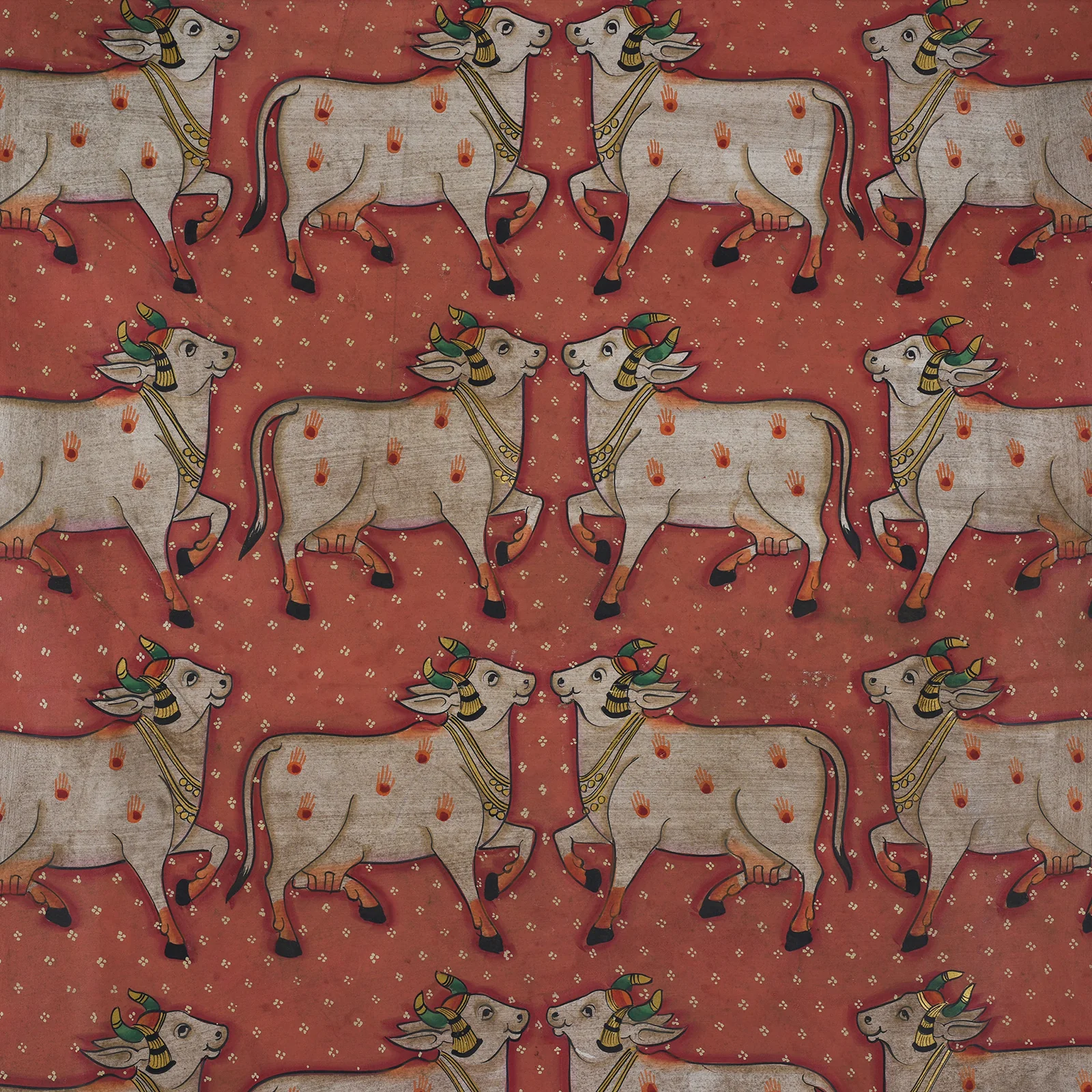 Nandi Pichwai Painting from Rajasthan - 20thC - Image 4