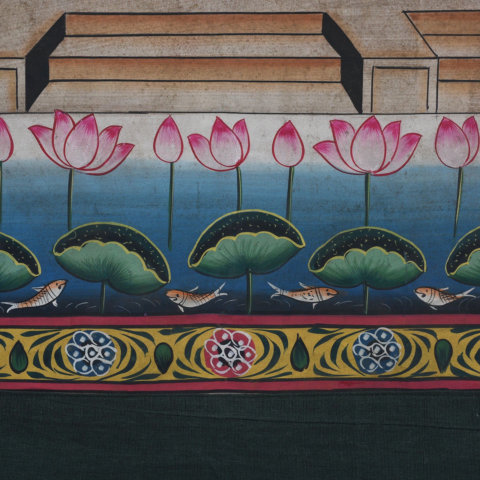 Nandi Pichwai Painting from Rajasthan - 20thC - Image 5