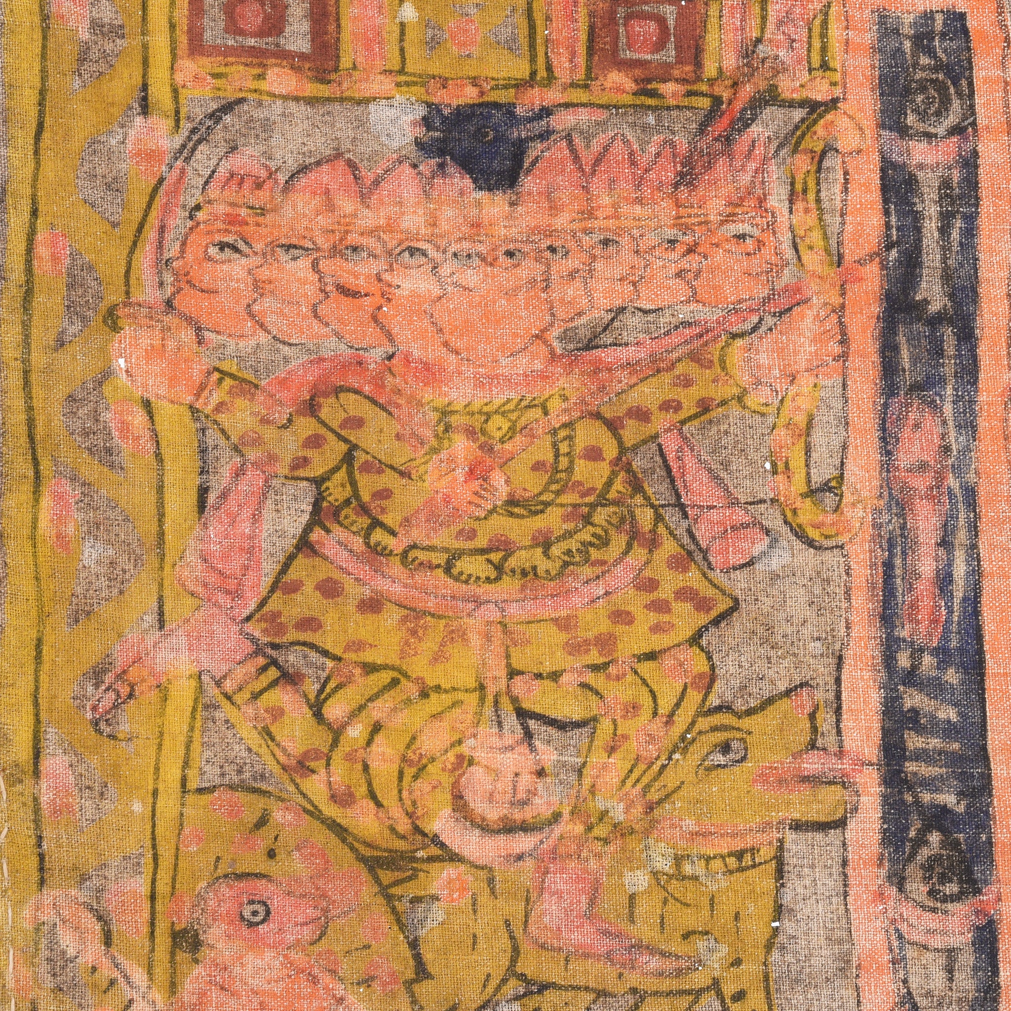 A Pabuji Ki Phad Painting On Cotton - Late 19th Century - Image 11