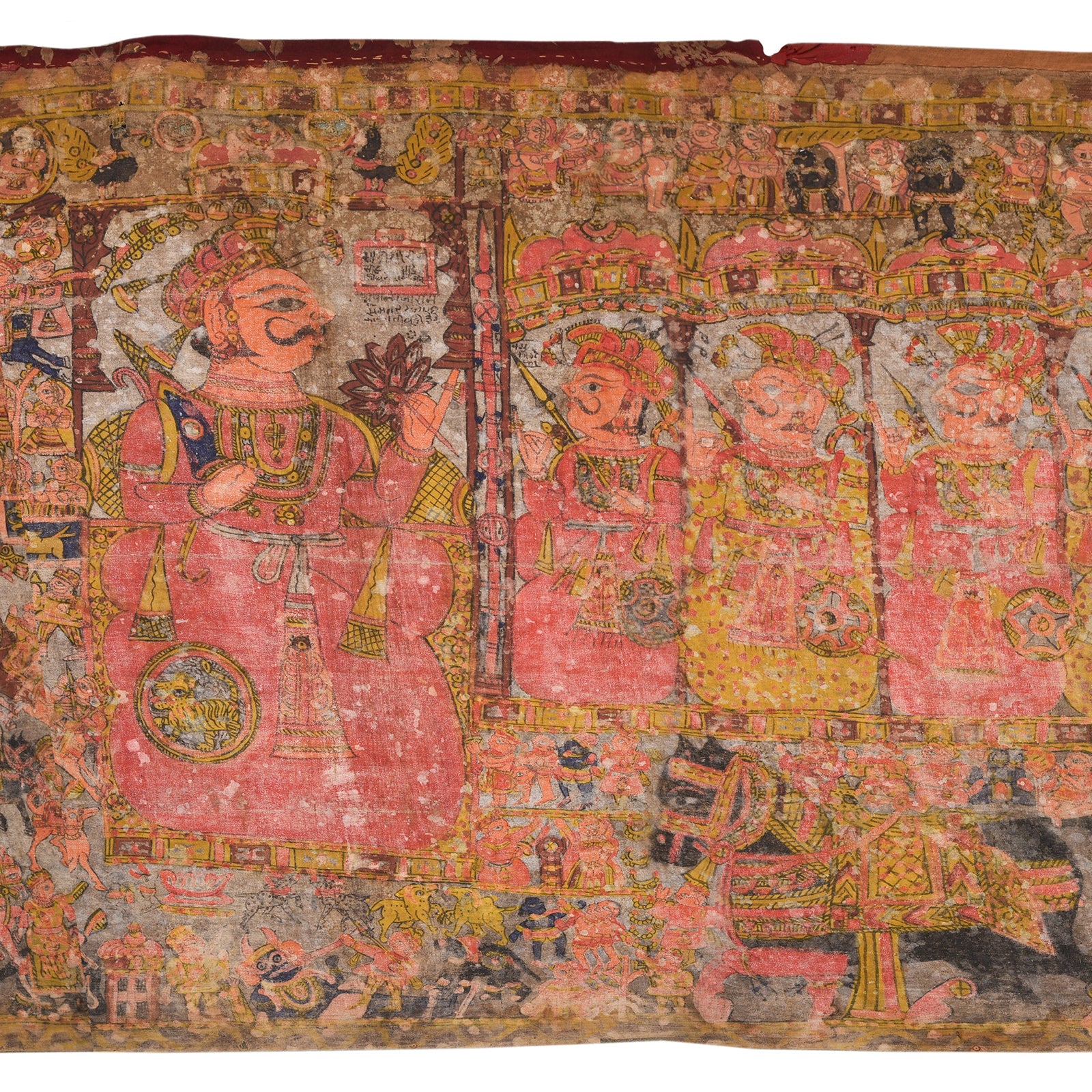 A Pabuji Ki Phad Painting On Cotton - Late 19th Century - Image 4
