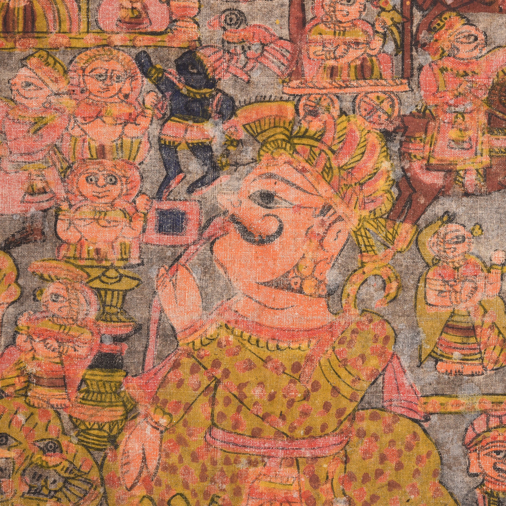 A Pabuji Ki Phad Painting On Cotton - Late 19th Century - Image 9