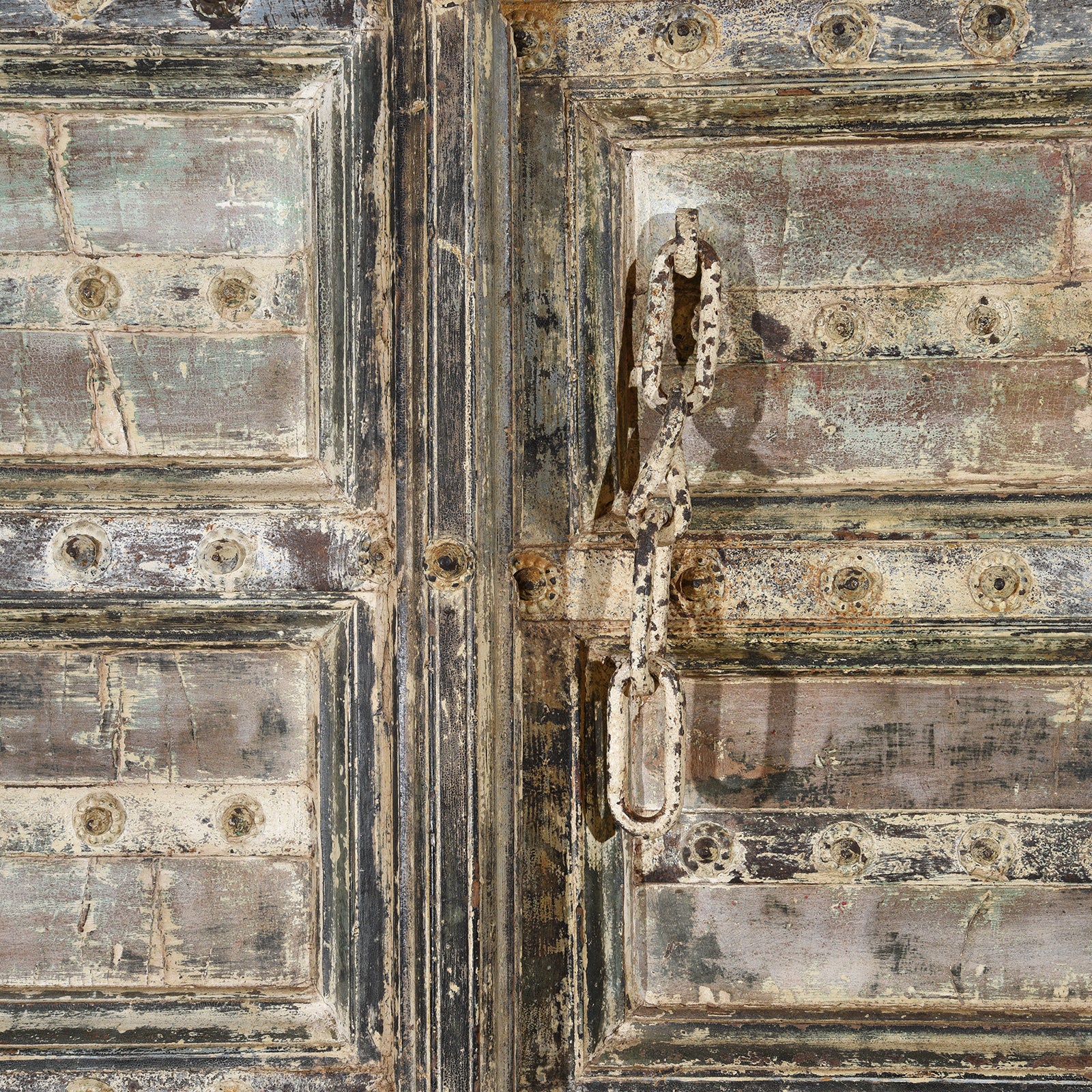 Painted Indian Door From Gujarat - 19thC - Image 2