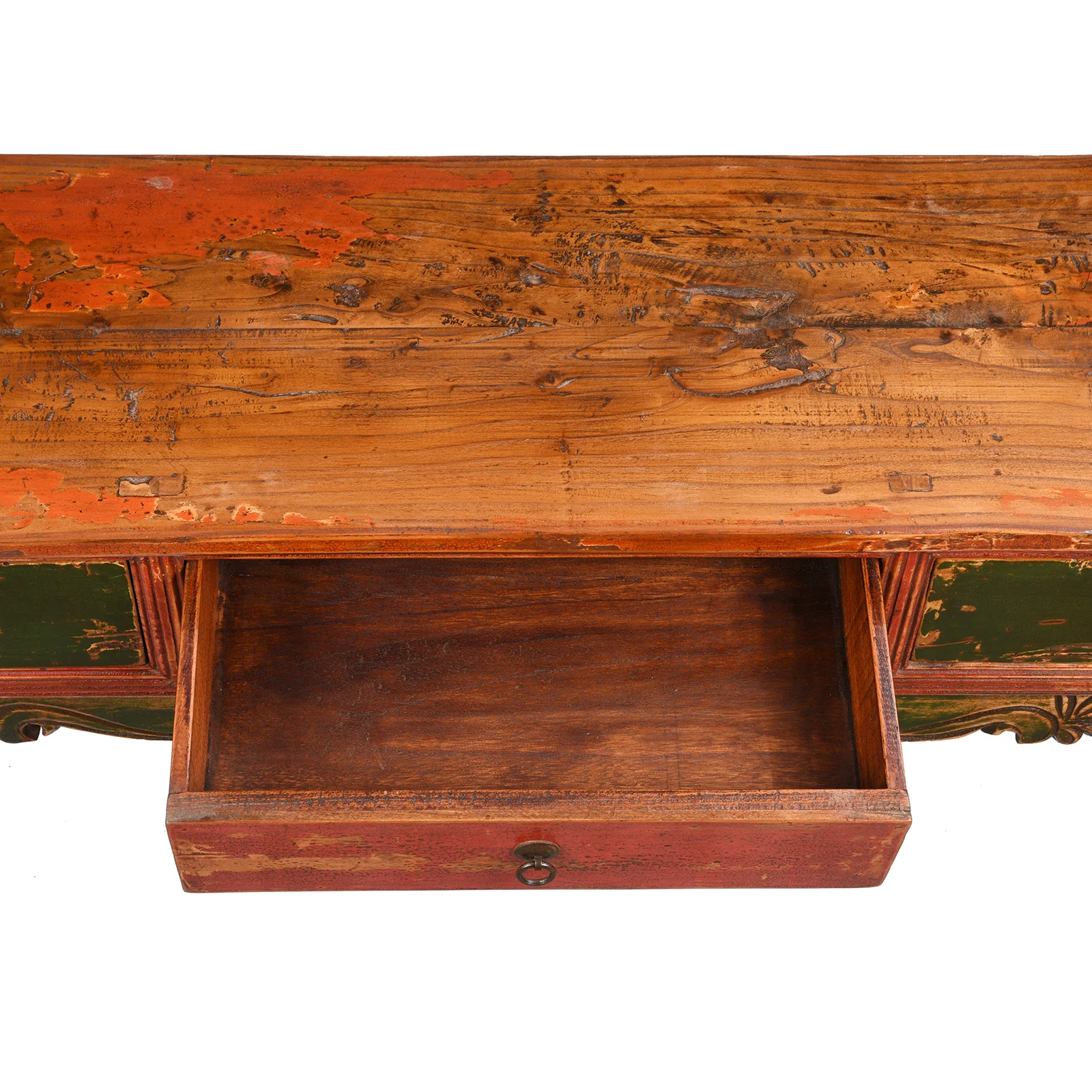 Painted Mongolian Kang Low Cabinet - Late 19thC - Image 4