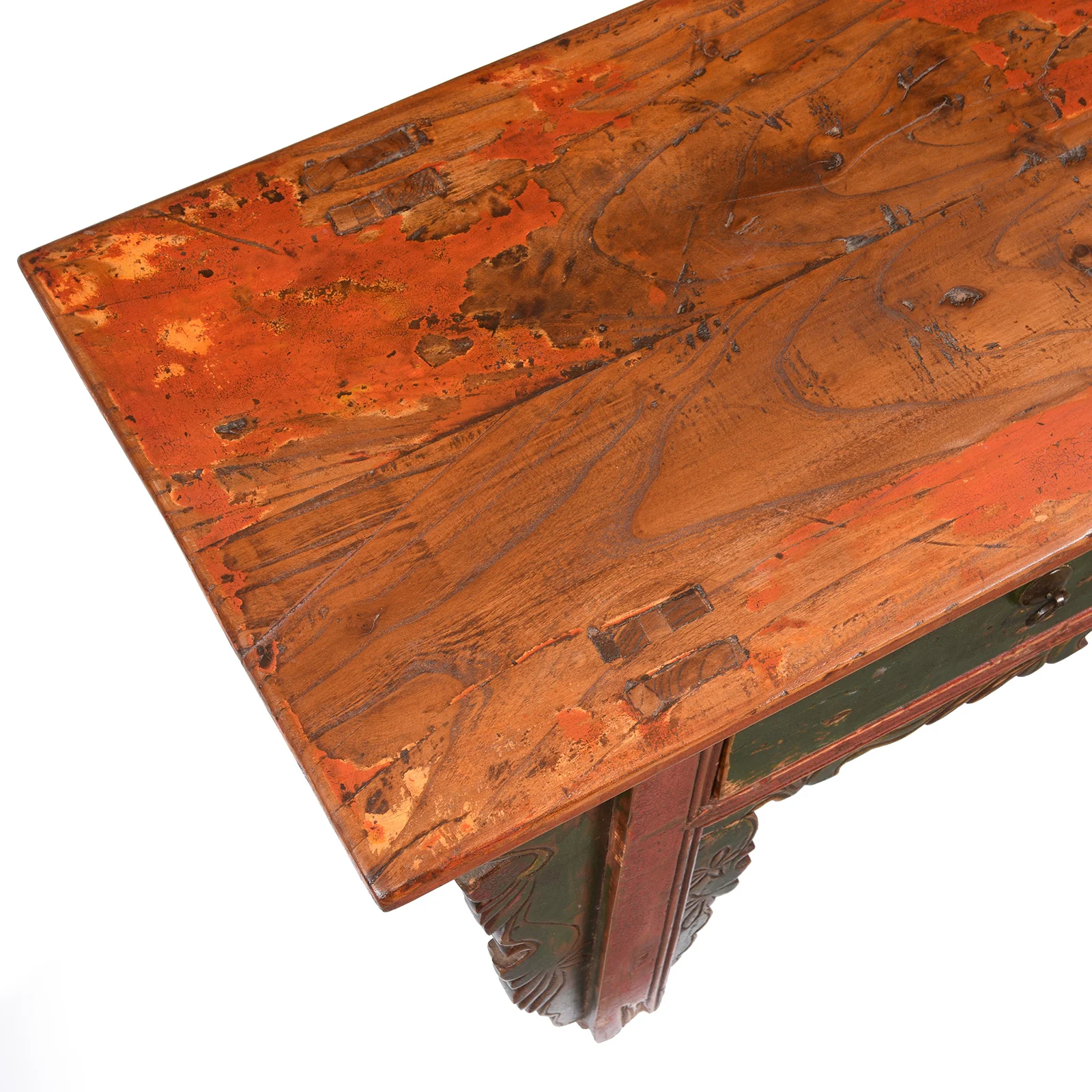 Painted Mongolian Kang Low Cabinet - Late 19thC - Image 6