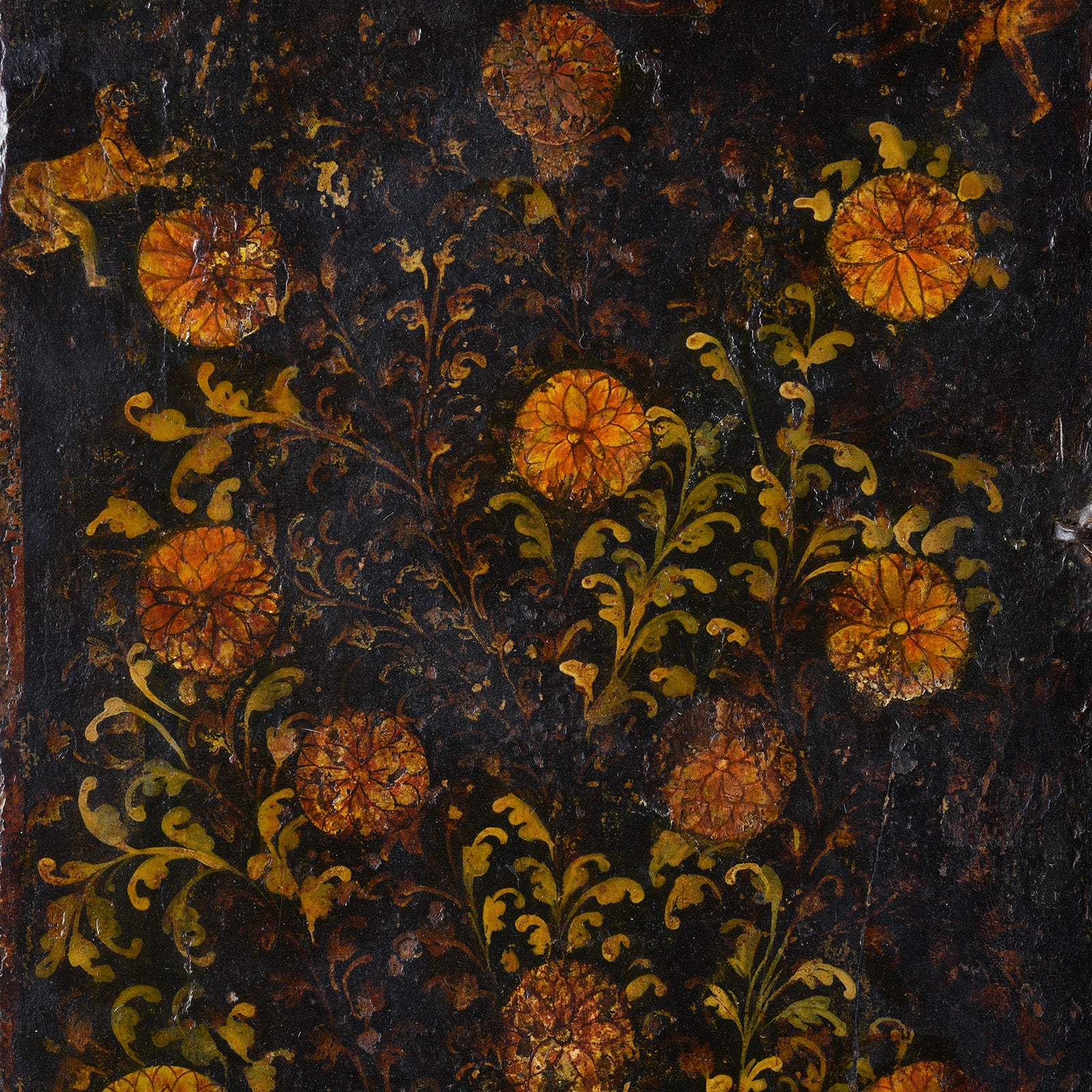 Painted Marwar Window Shutters From Jodhpur - Late 18th Century - Image 4