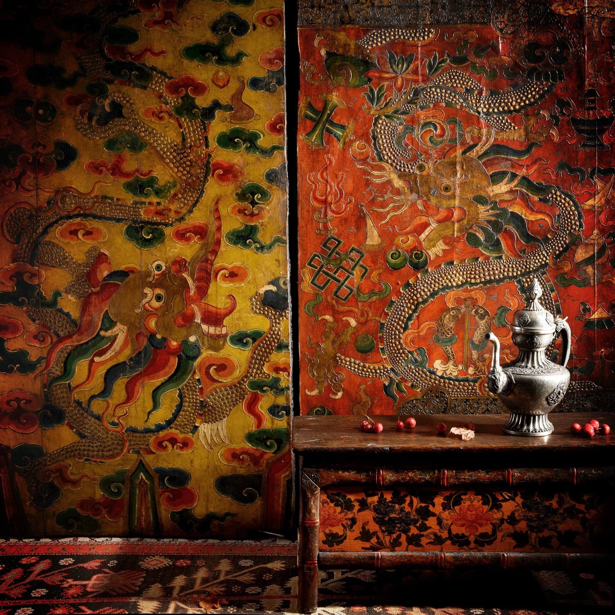 Antique Painted Tibetan Choksar - 18thC - Image 2