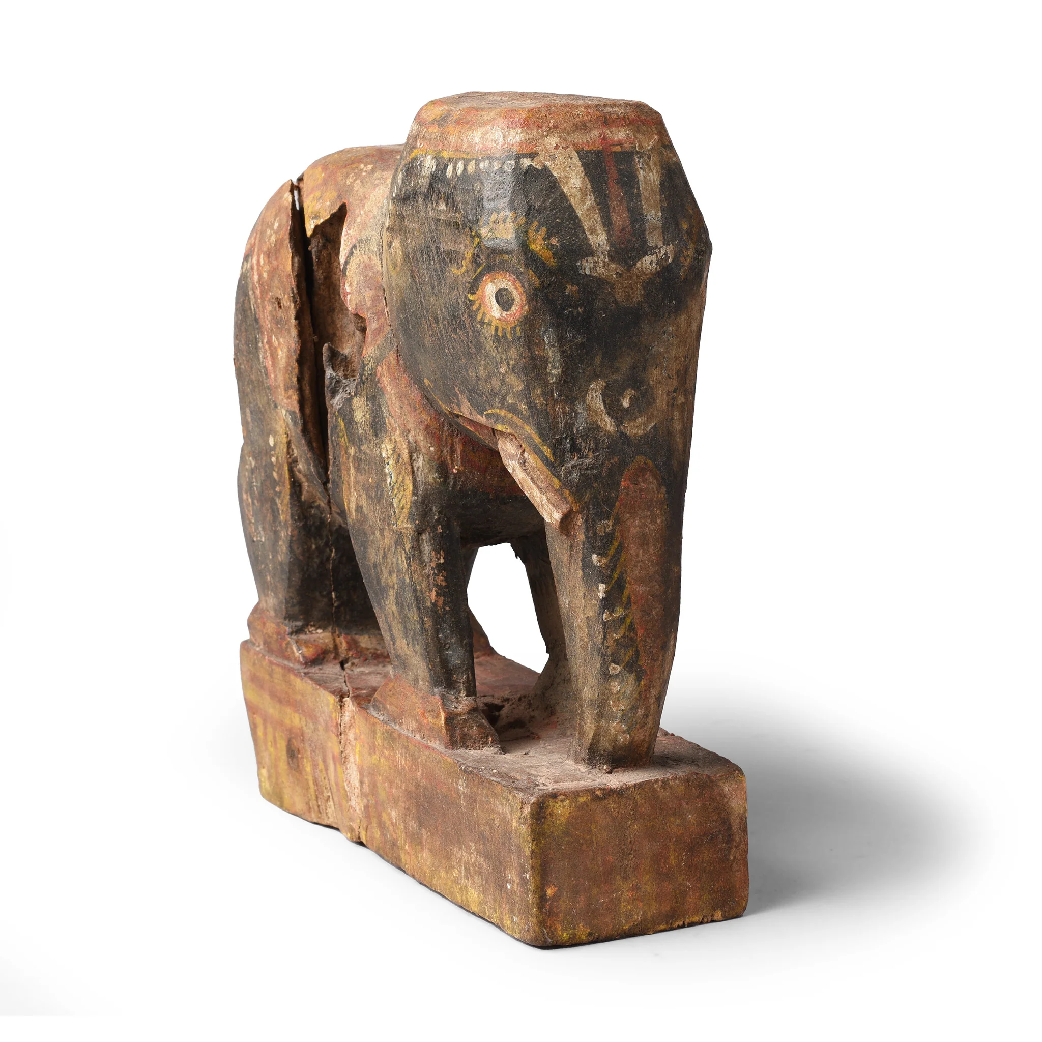 Painted Wooden Elephant From Orissa - Ca 1920 - Image 2