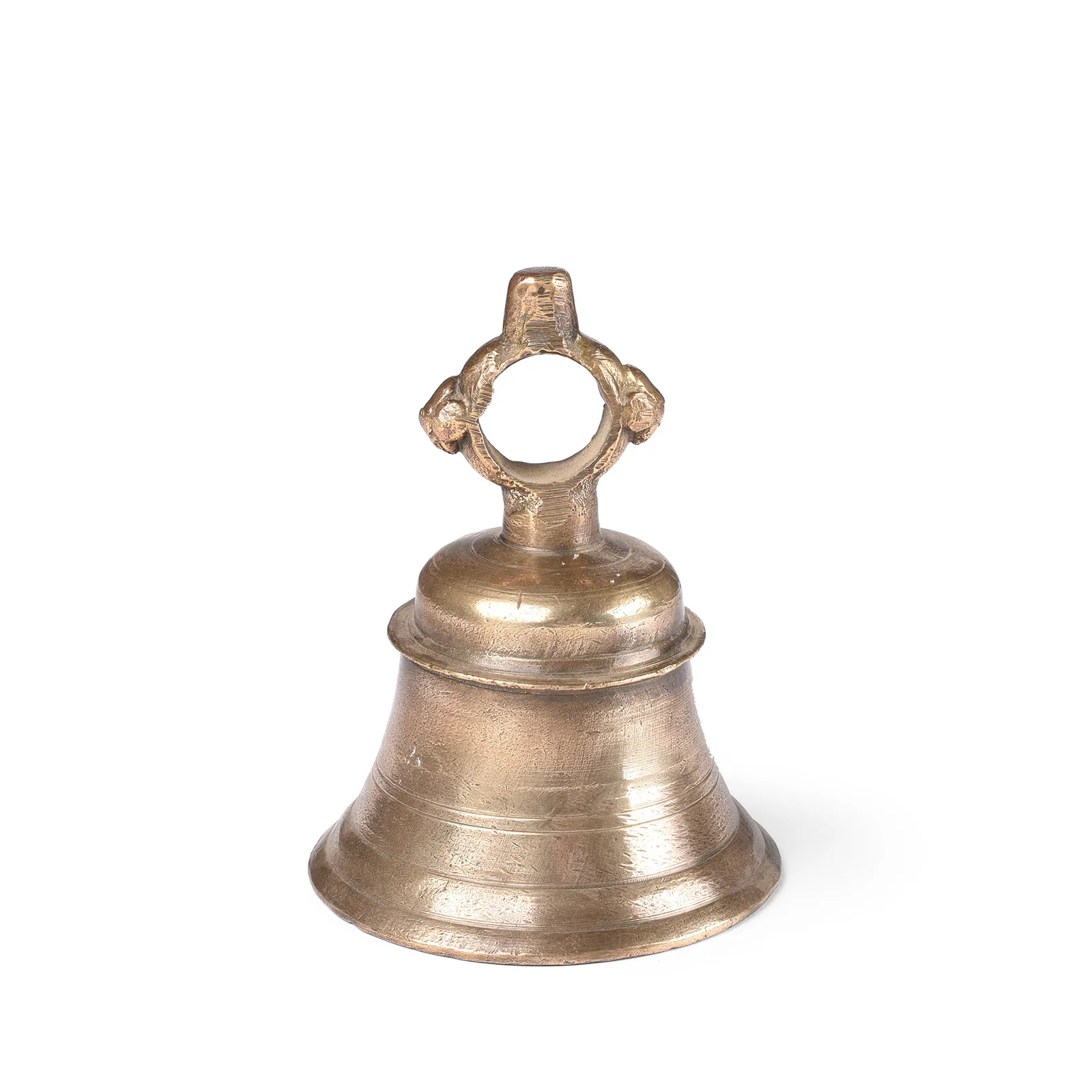 Old Brass Puja Bell From Lucknow - Ca 1920