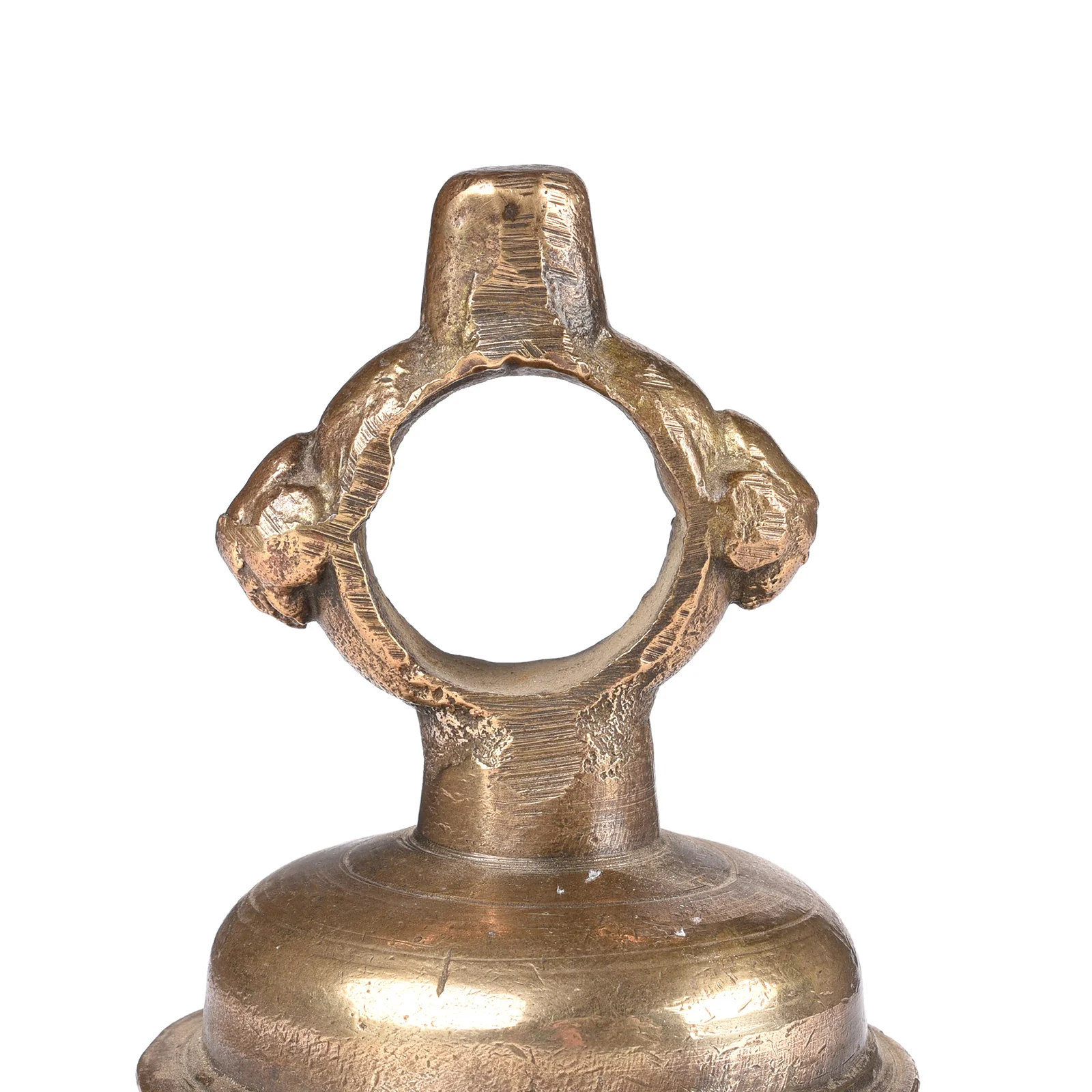 Old Brass Puja Bell From Lucknow - Ca 1920 - Image 3