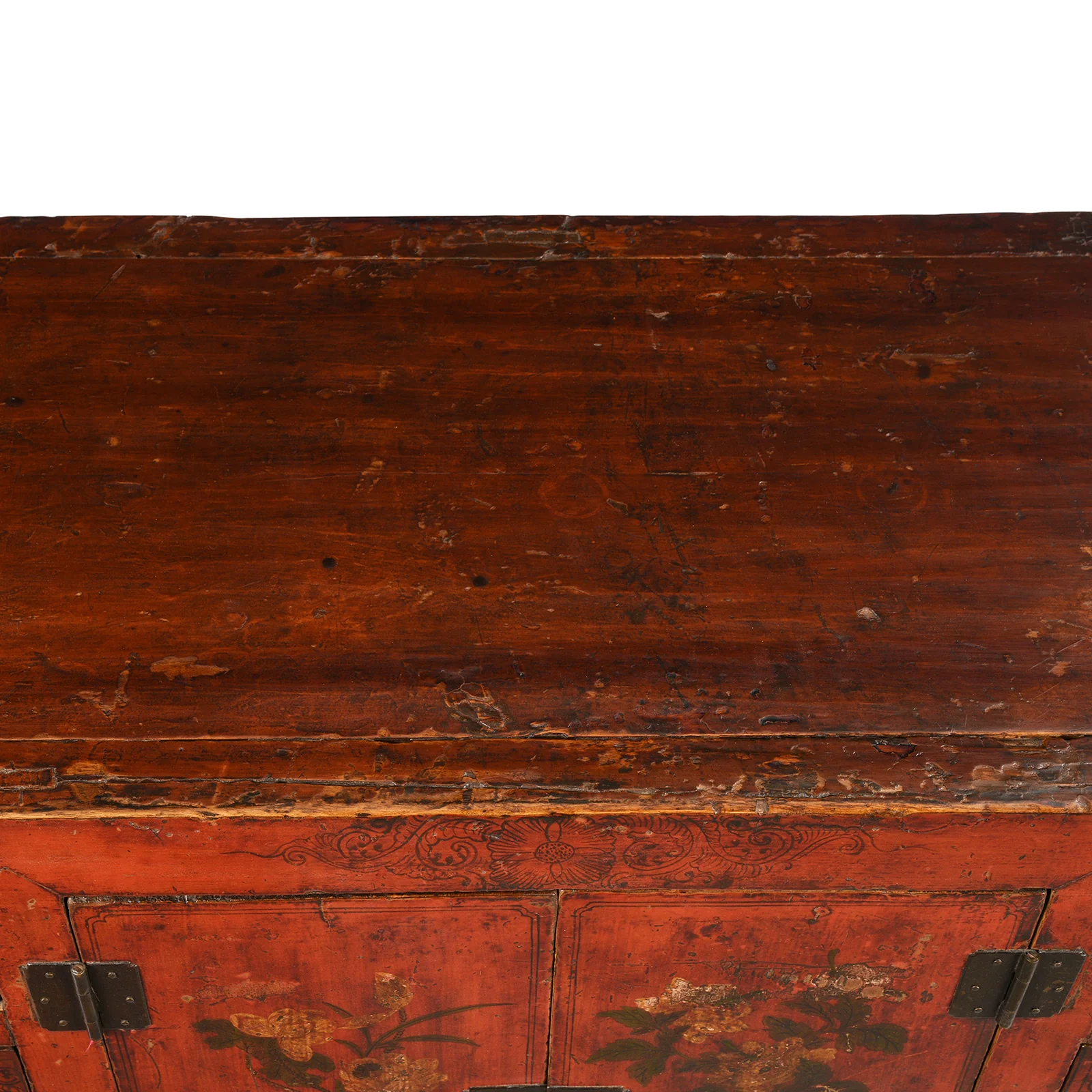 Painted Red Lacquer Qinghai Sideboard - 19th Century - Image 10