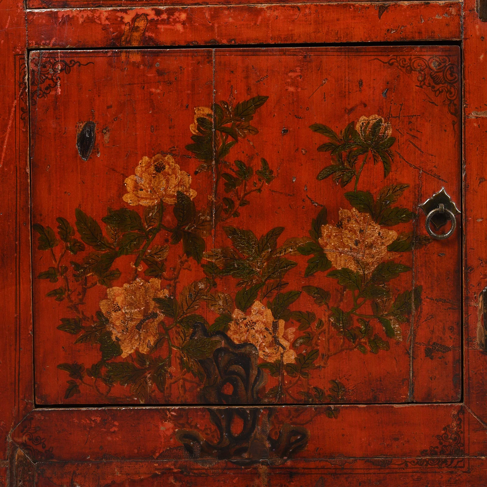 Painted Red Lacquer Qinghai Sideboard - 19th Century - Image 3