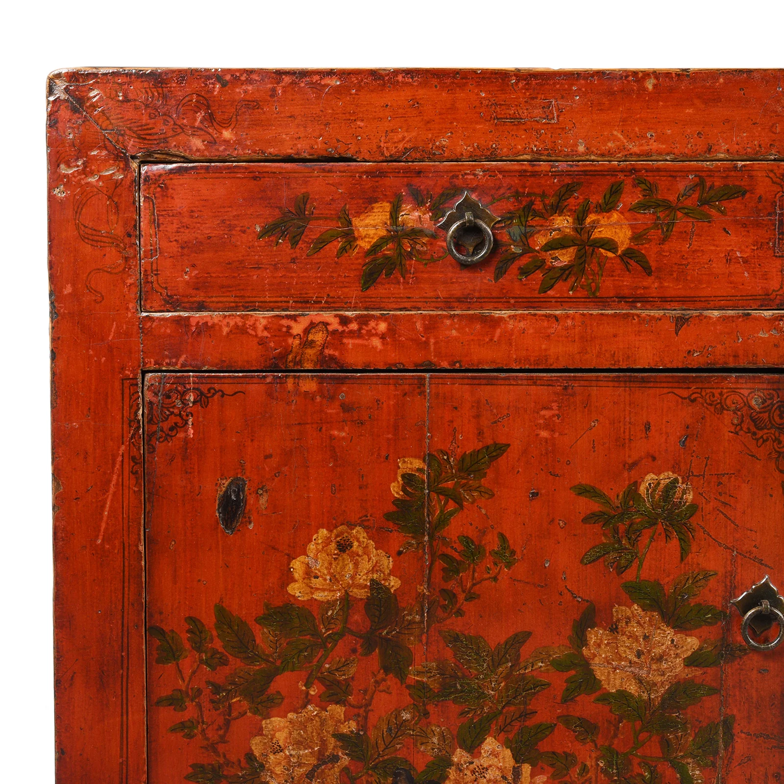 Painted Red Lacquer Qinghai Sideboard - 19th Century - Image 6