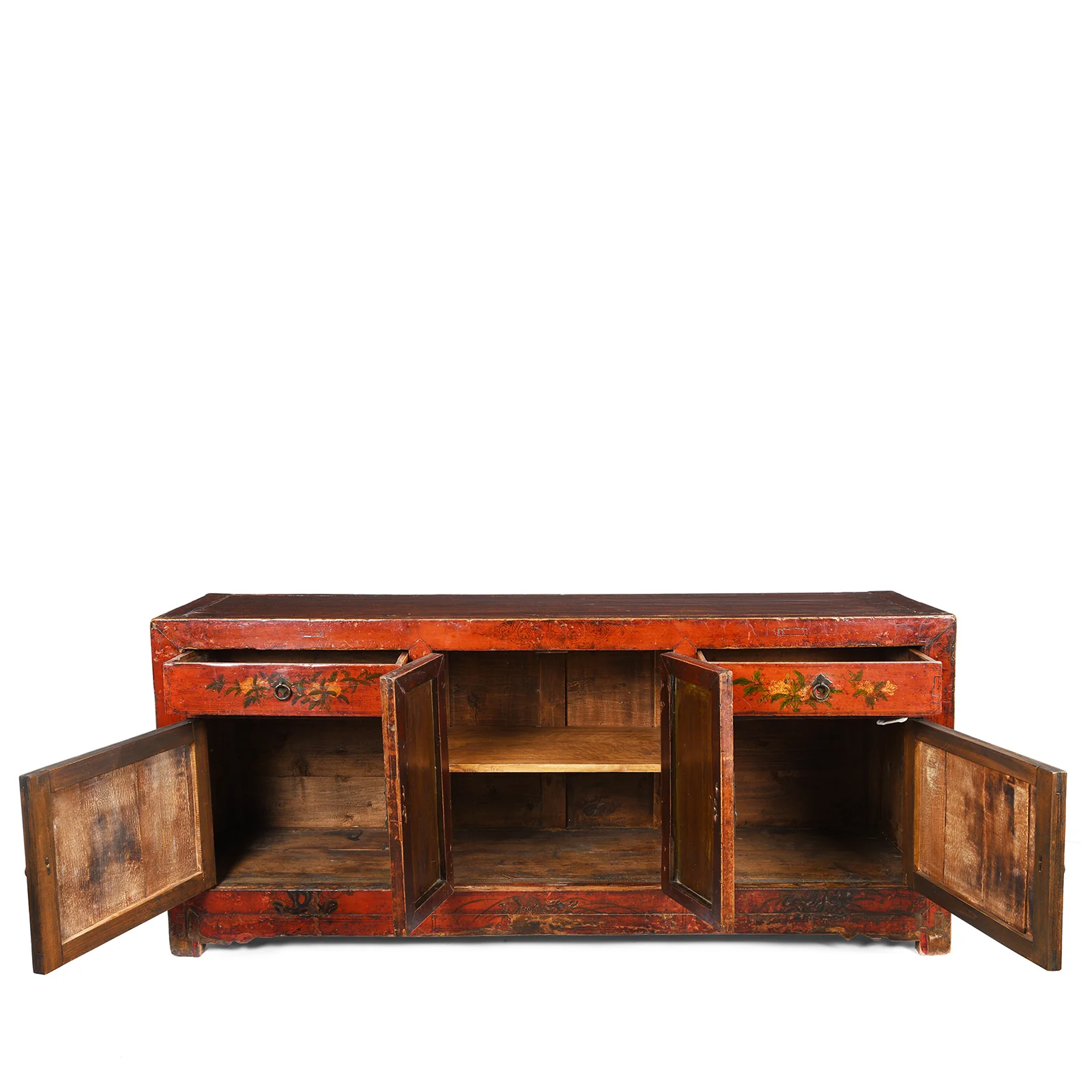 Painted Red Lacquer Qinghai Sideboard - 19th Century - Image 7