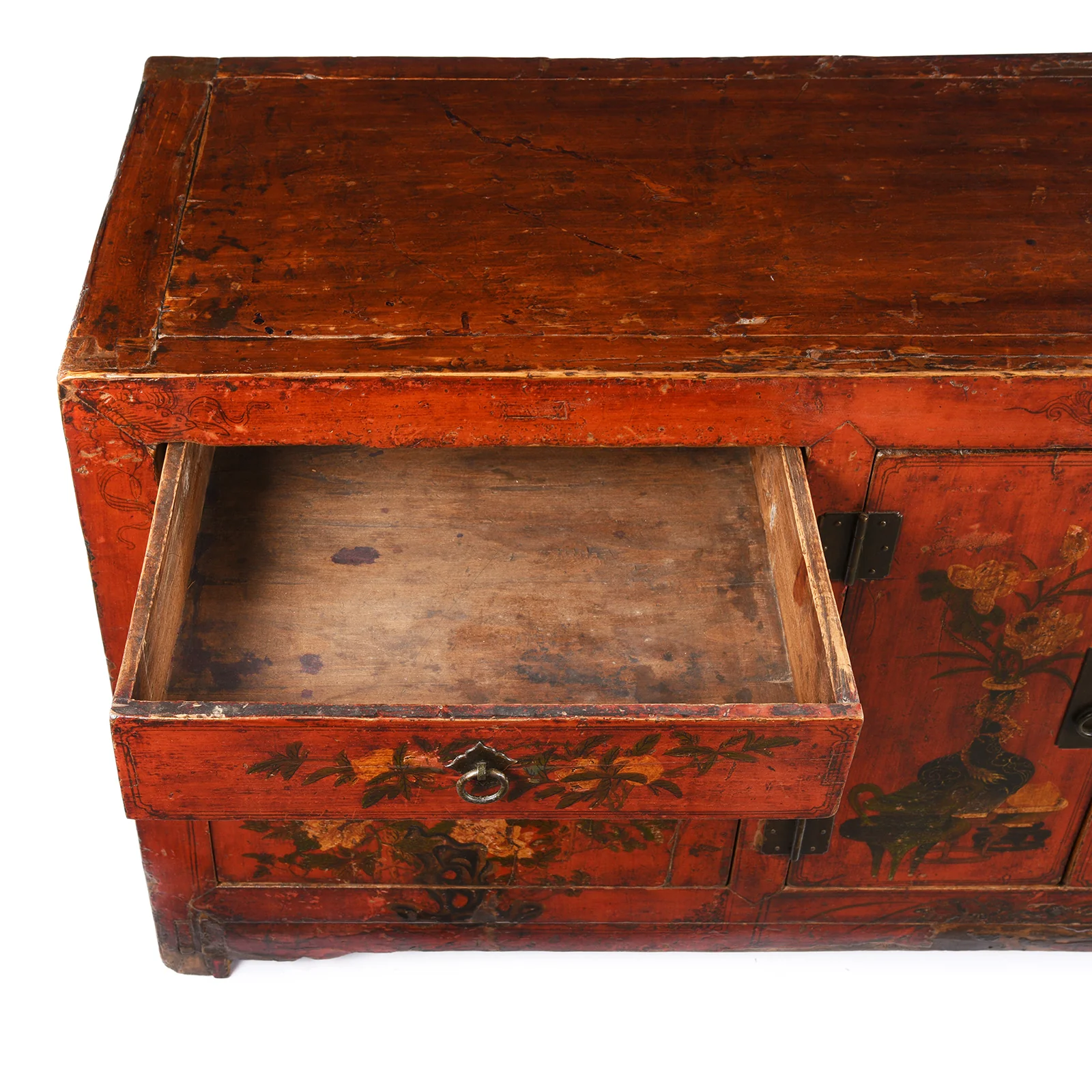 Painted Red Lacquer Qinghai Sideboard - 19th Century - Image 8