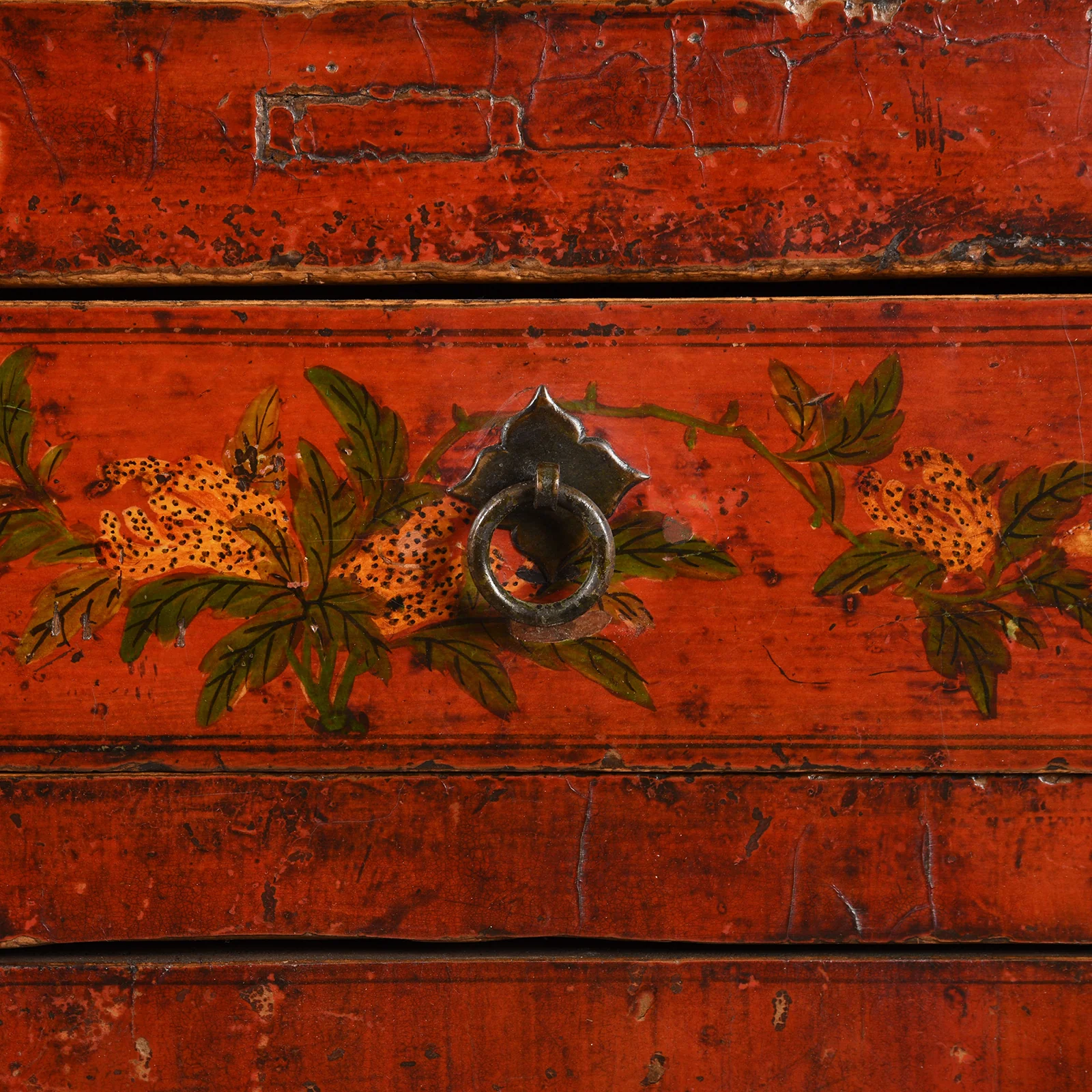 Painted Red Lacquer Qinghai Sideboard - 19th Century - Image 9