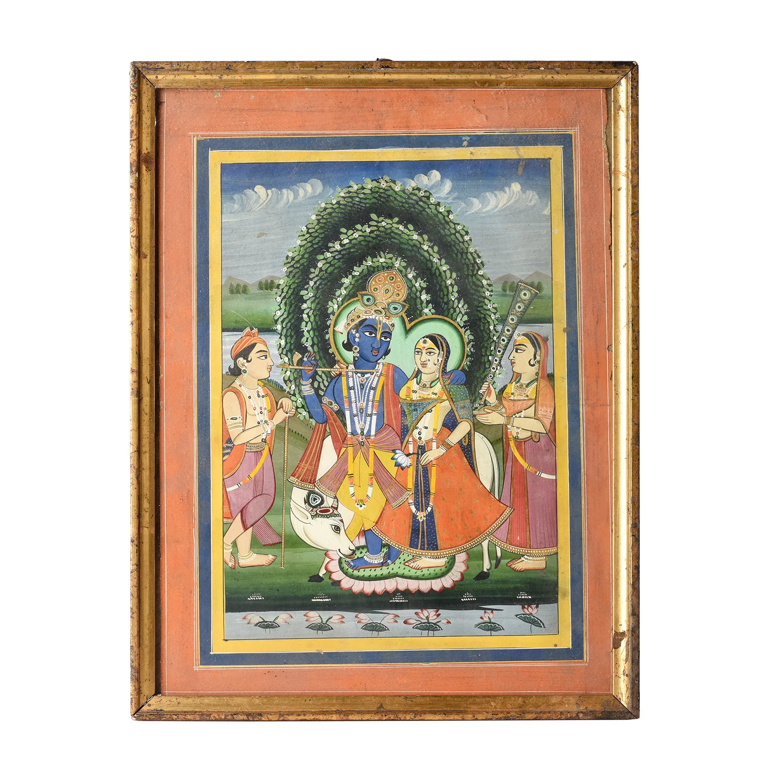 Jaipur School Painting Of Krishna & The Gopis - 19th Century - Image 10