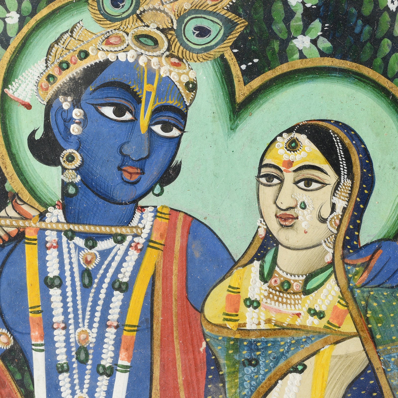 Jaipur School Painting Of Krishna & The Gopis - 19th Century - Image 6